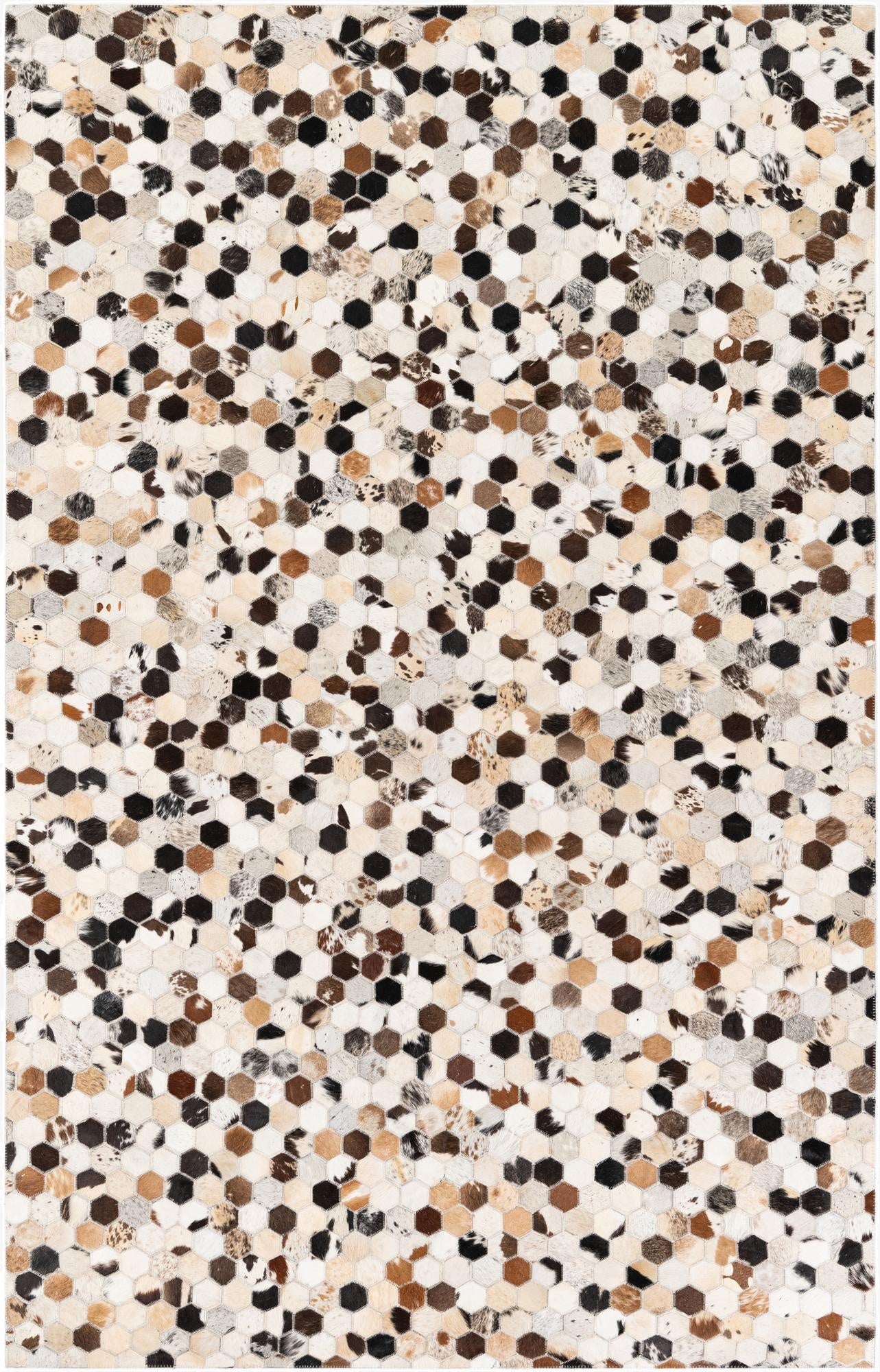  5' 11 x 8' Cowhide Stocks Rug