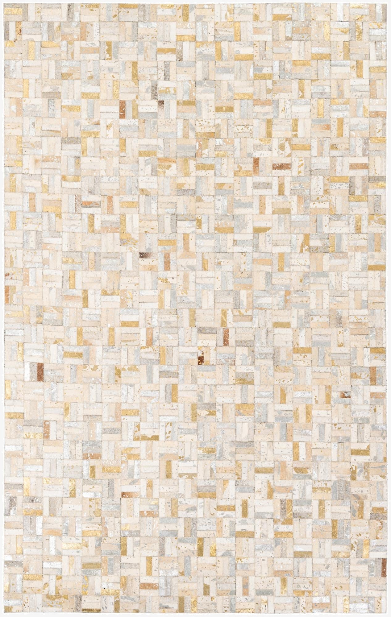  5' x 7' 11 Cowhide Stocks Rug