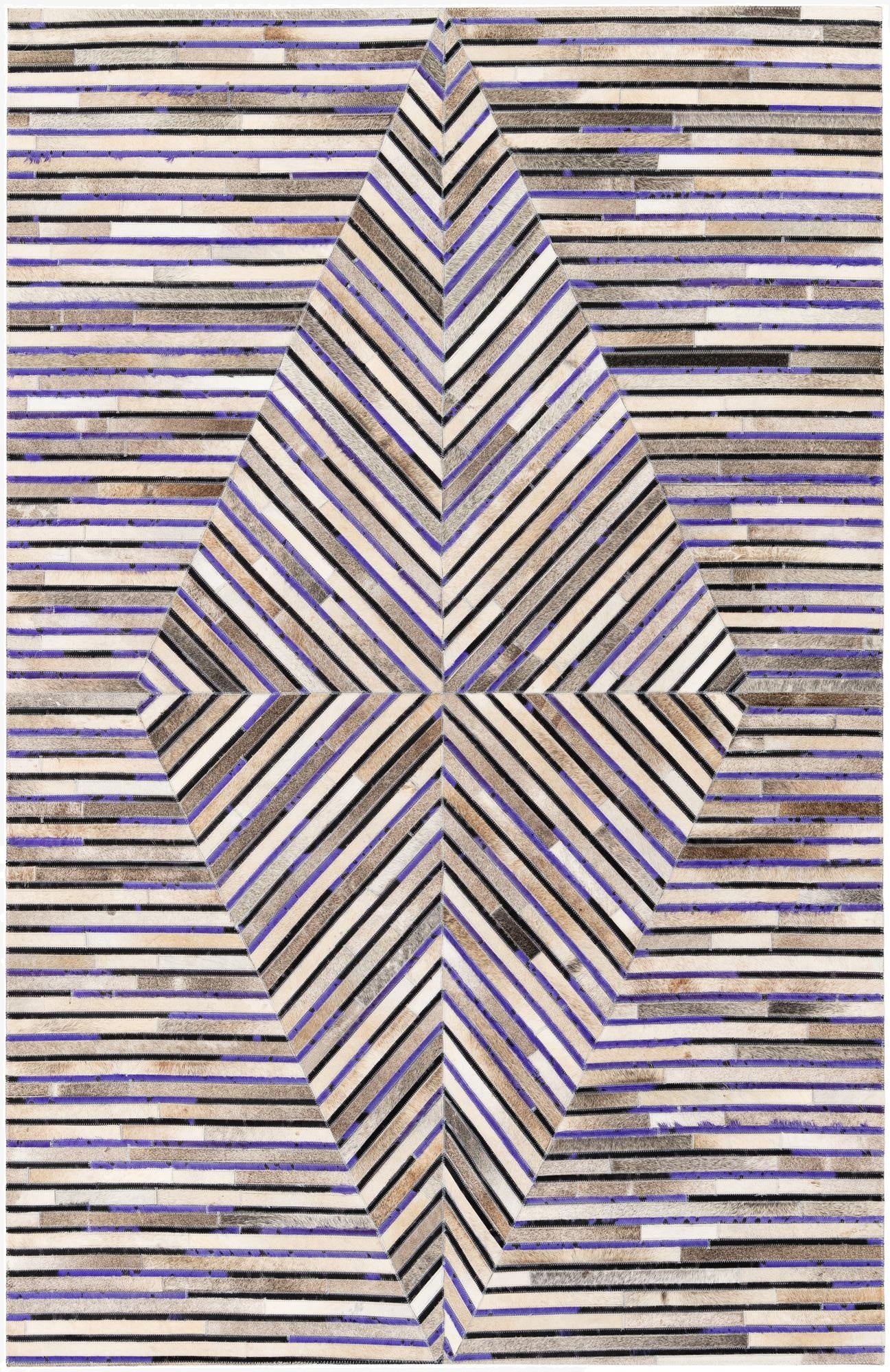  5' x 7' 10 Cowhide Stocks Rug