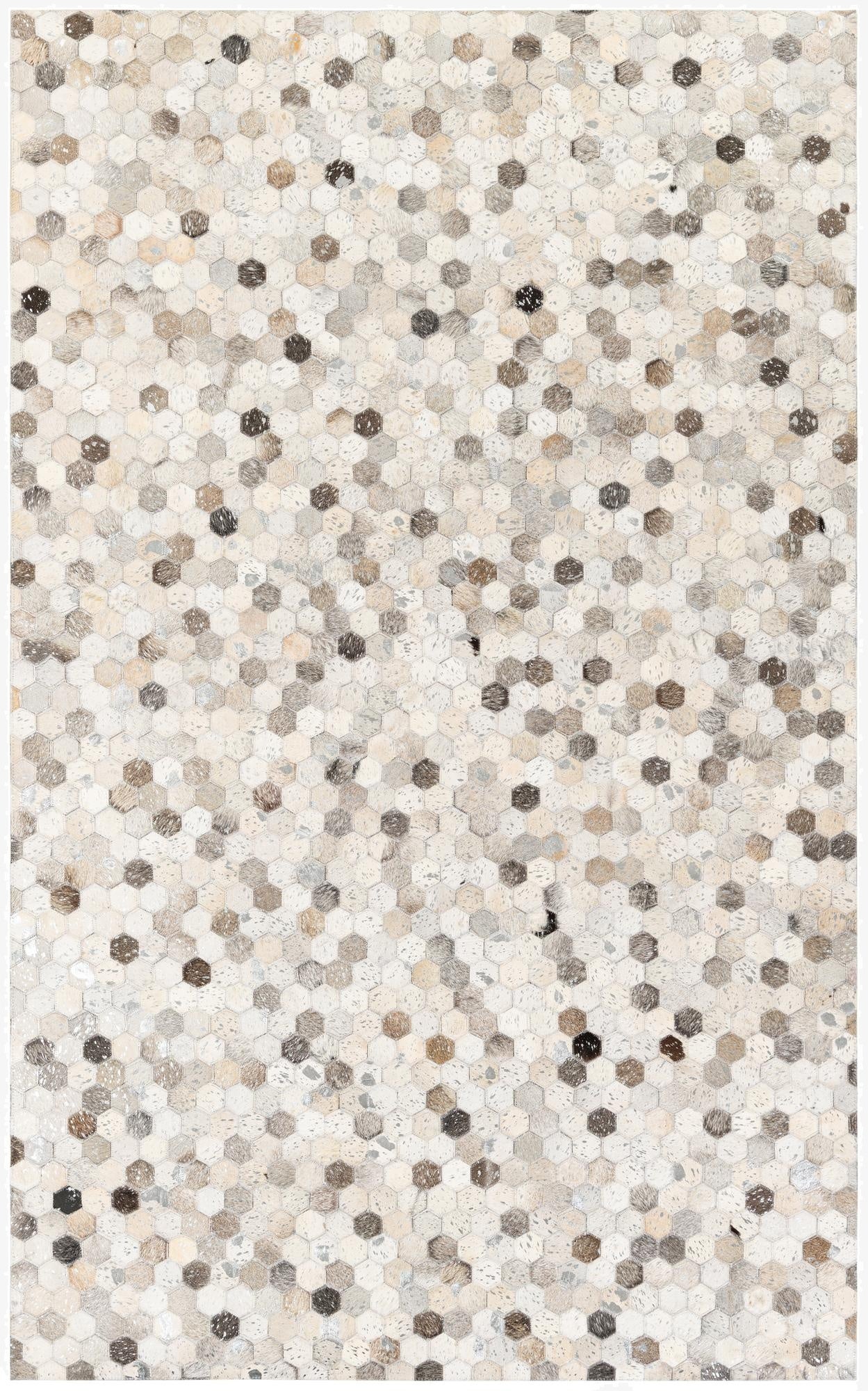  4' 11 x 7' 11 Cowhide Stocks Rug