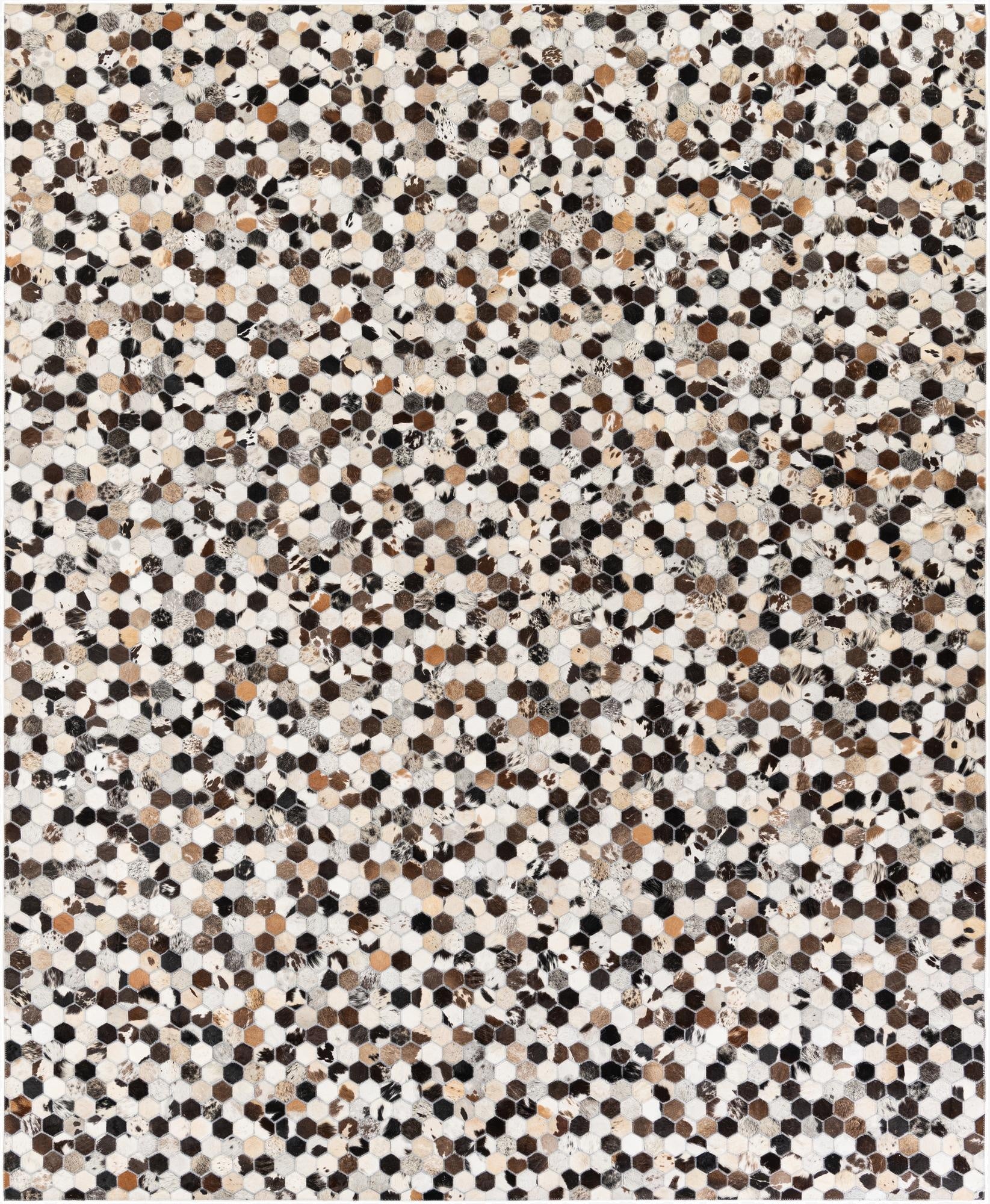  8' x 9' 10 Cowhide Stocks Rug