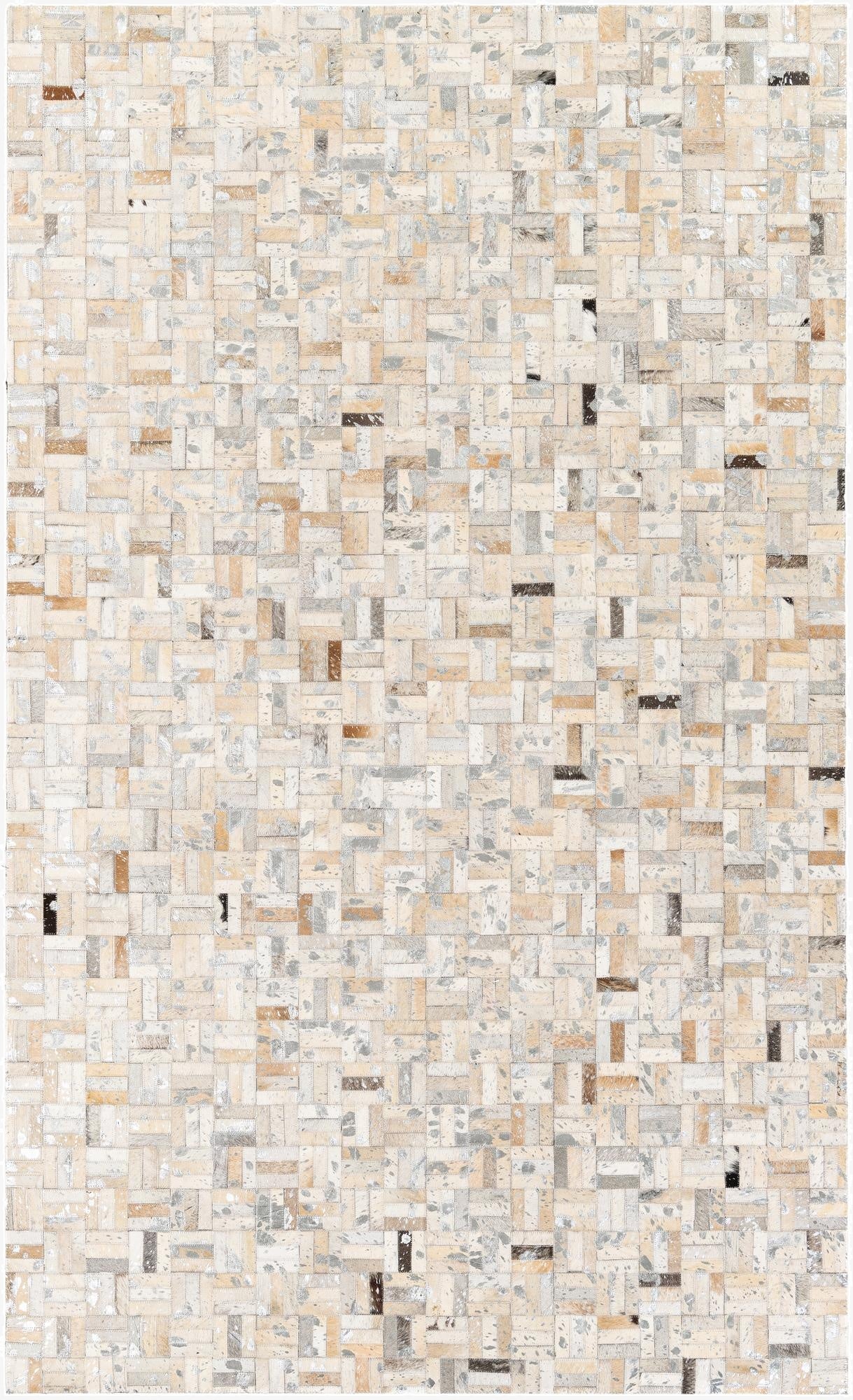  4' 11 x 8' 1 Cowhide Stocks Rug