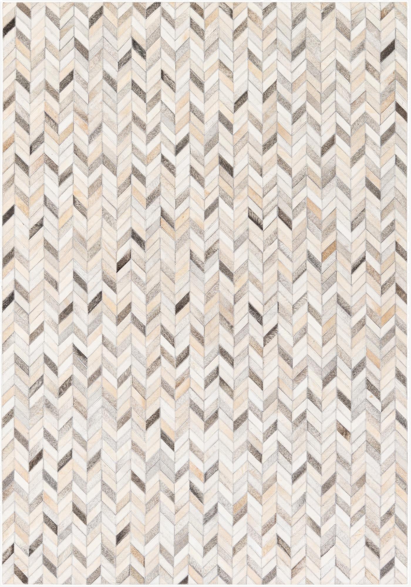  4' 7 x 6' 7 Cowhide Stocks Rug