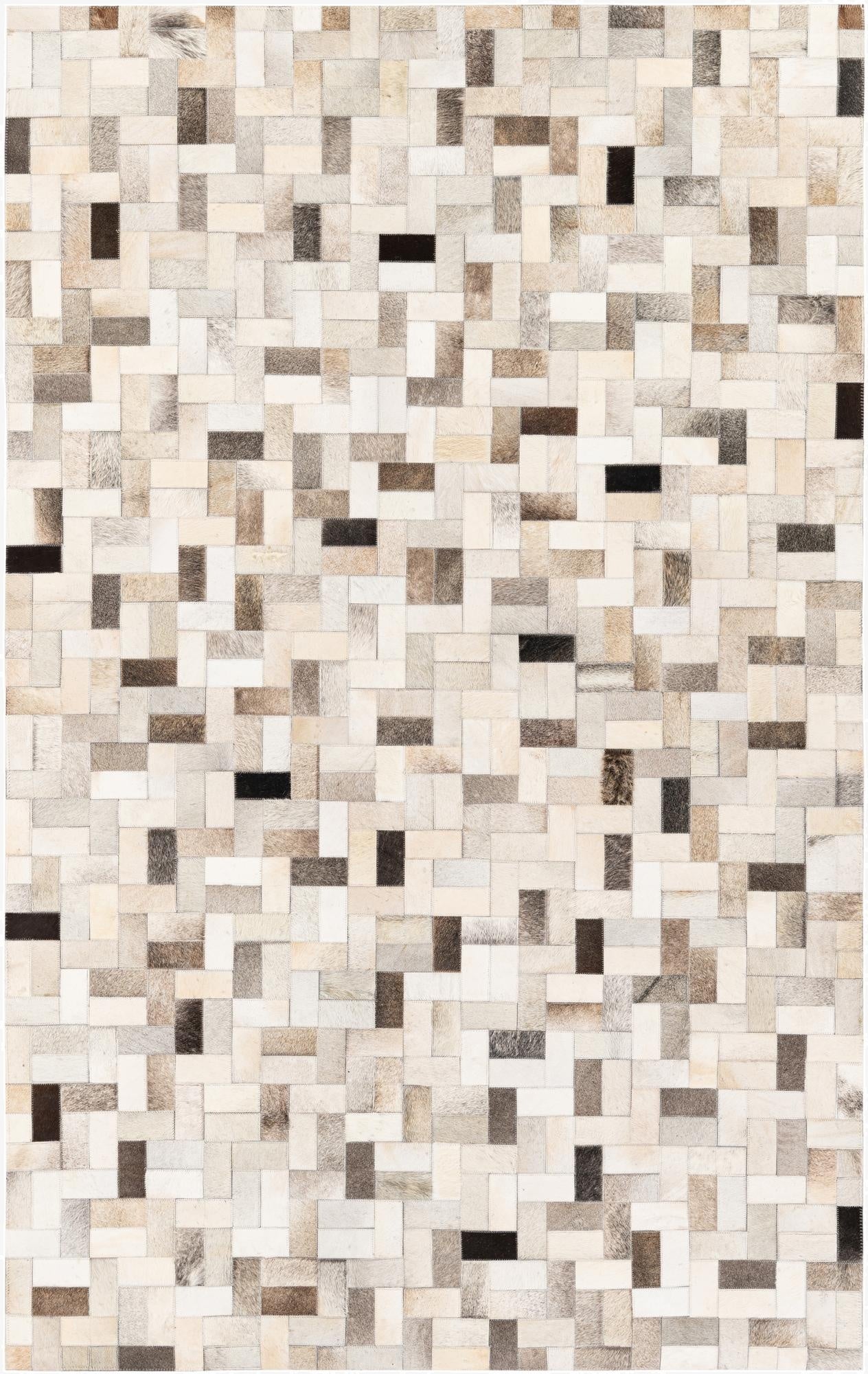  5' x 7' 11 Cowhide Stocks Rug