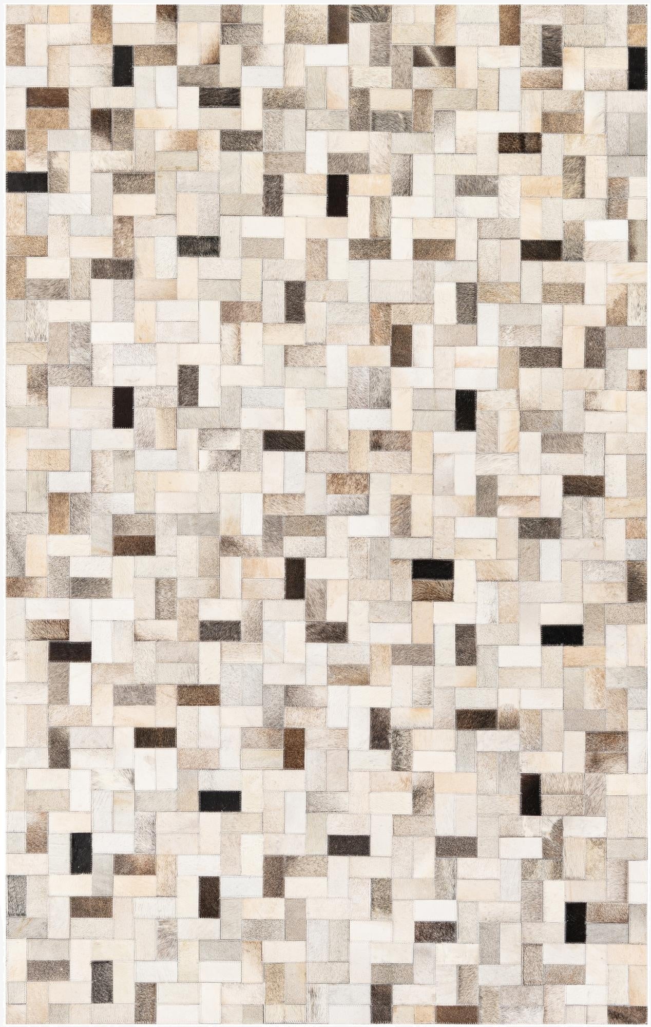  5' x 7' 11 Cowhide Stocks Rug