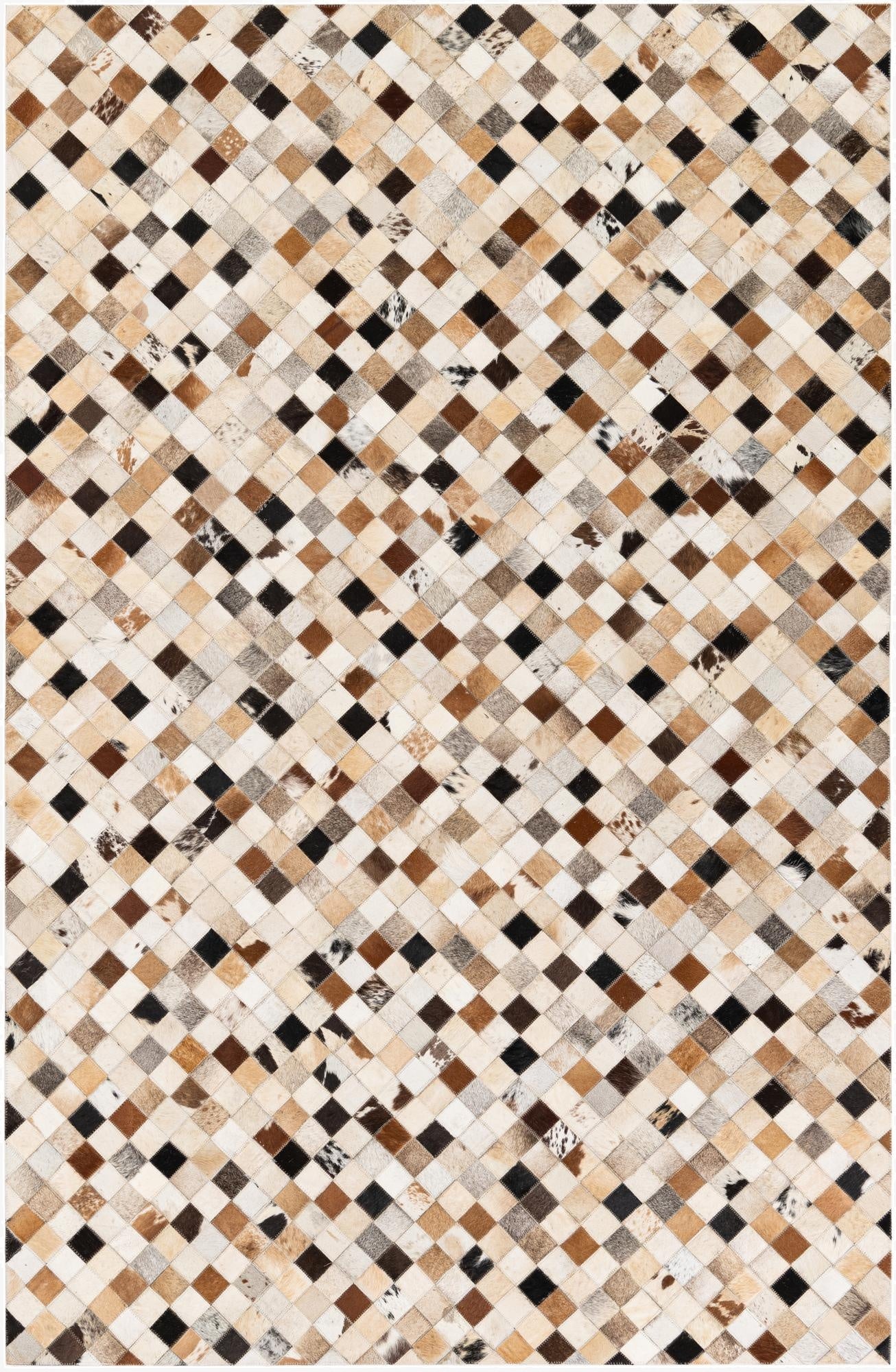  5' 1 x 7' 10 Cowhide Stocks Rug