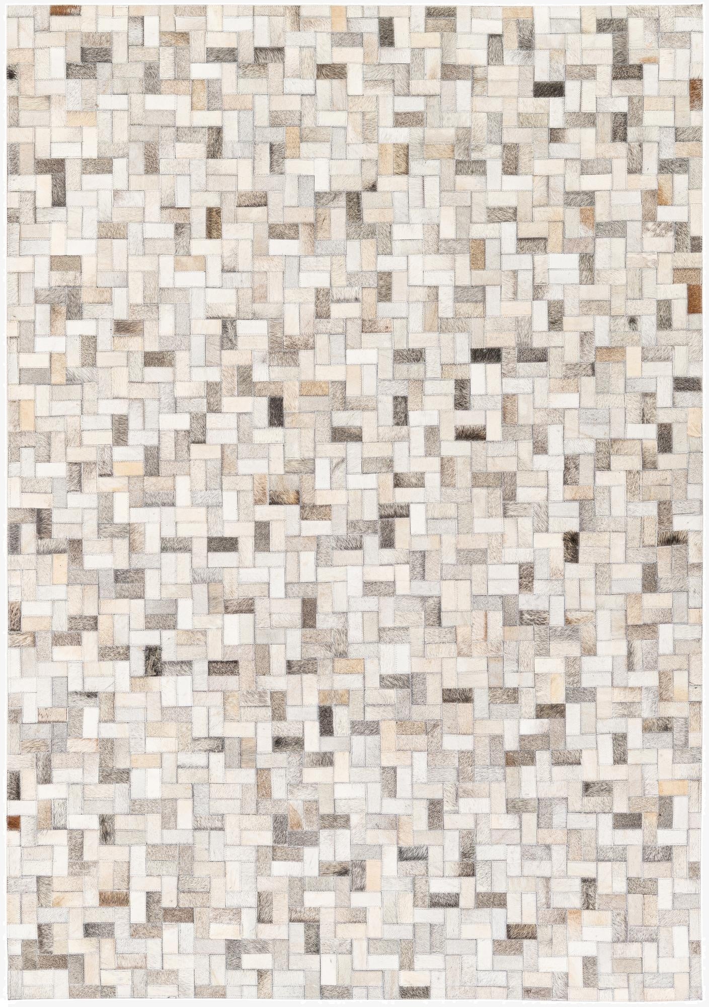  4' 8 x 6' 6 Cowhide Stocks Rug