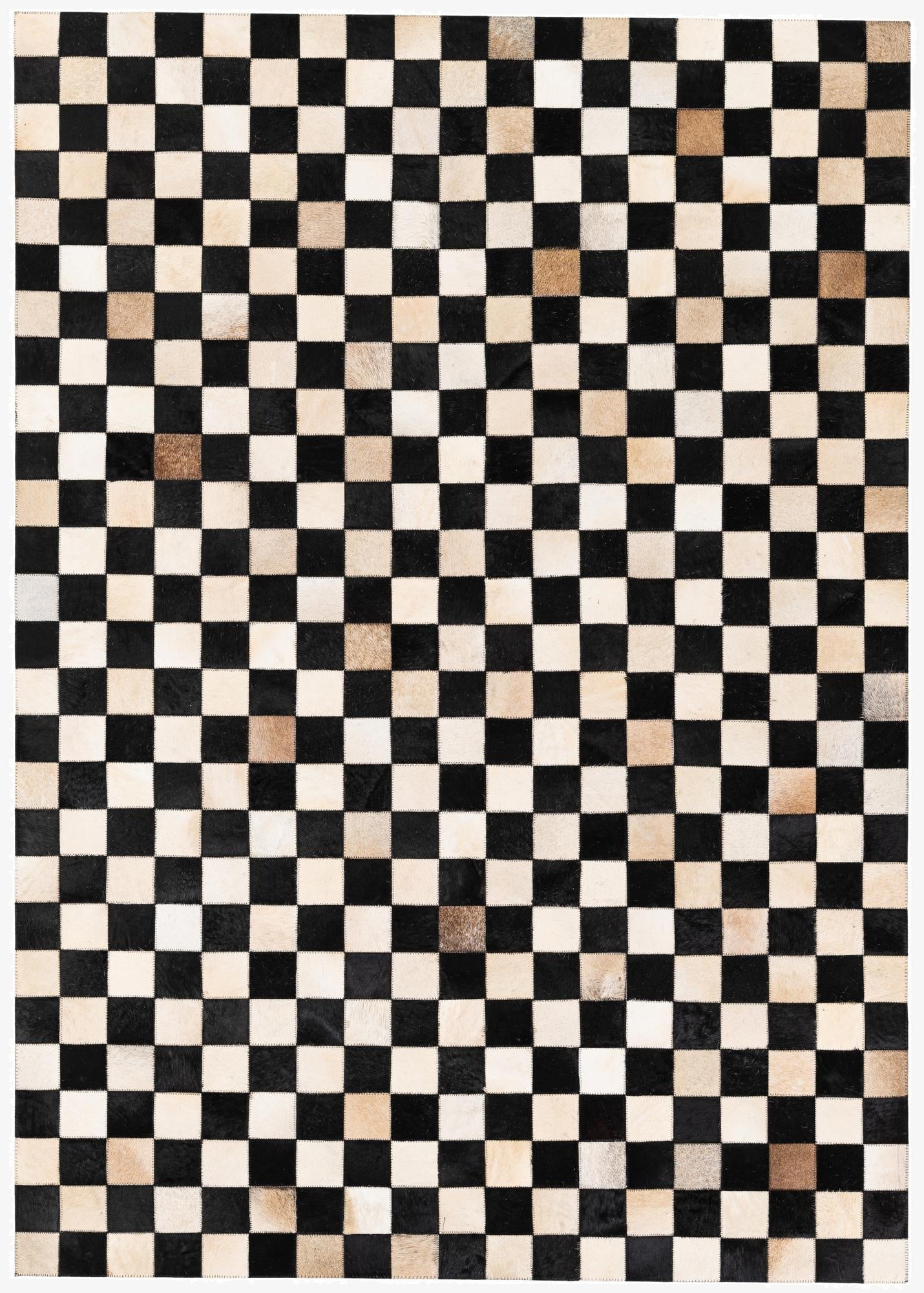  4' 9 x 6' 8 Cowhide Stocks Rug