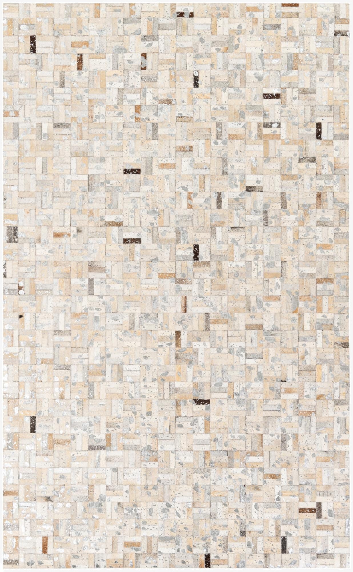  4' 11 x 8' 1 Cowhide Stocks Rug