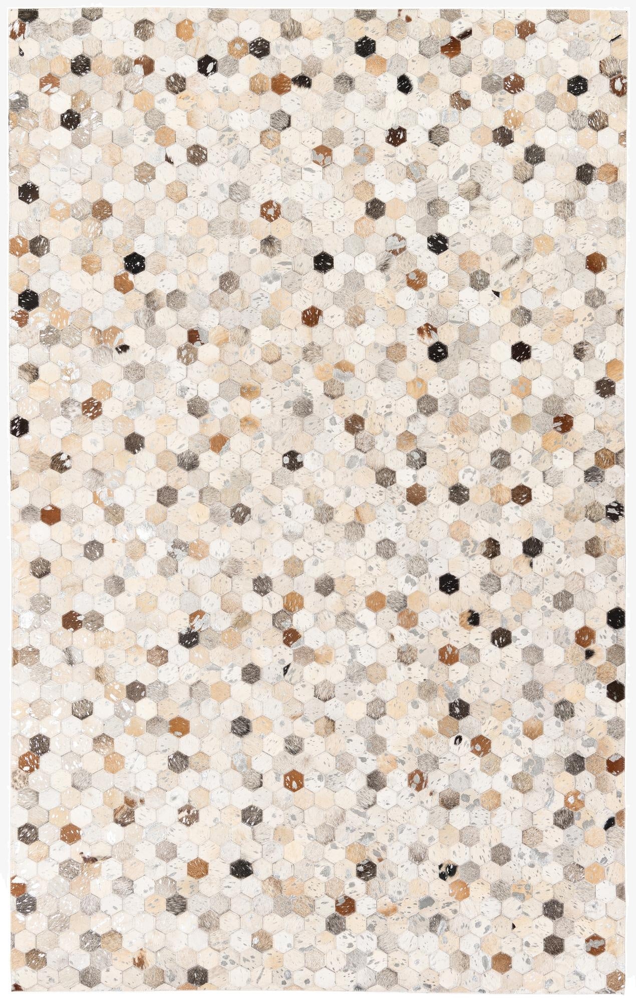  5' 1 x 8' 1 Cowhide Stocks Rug