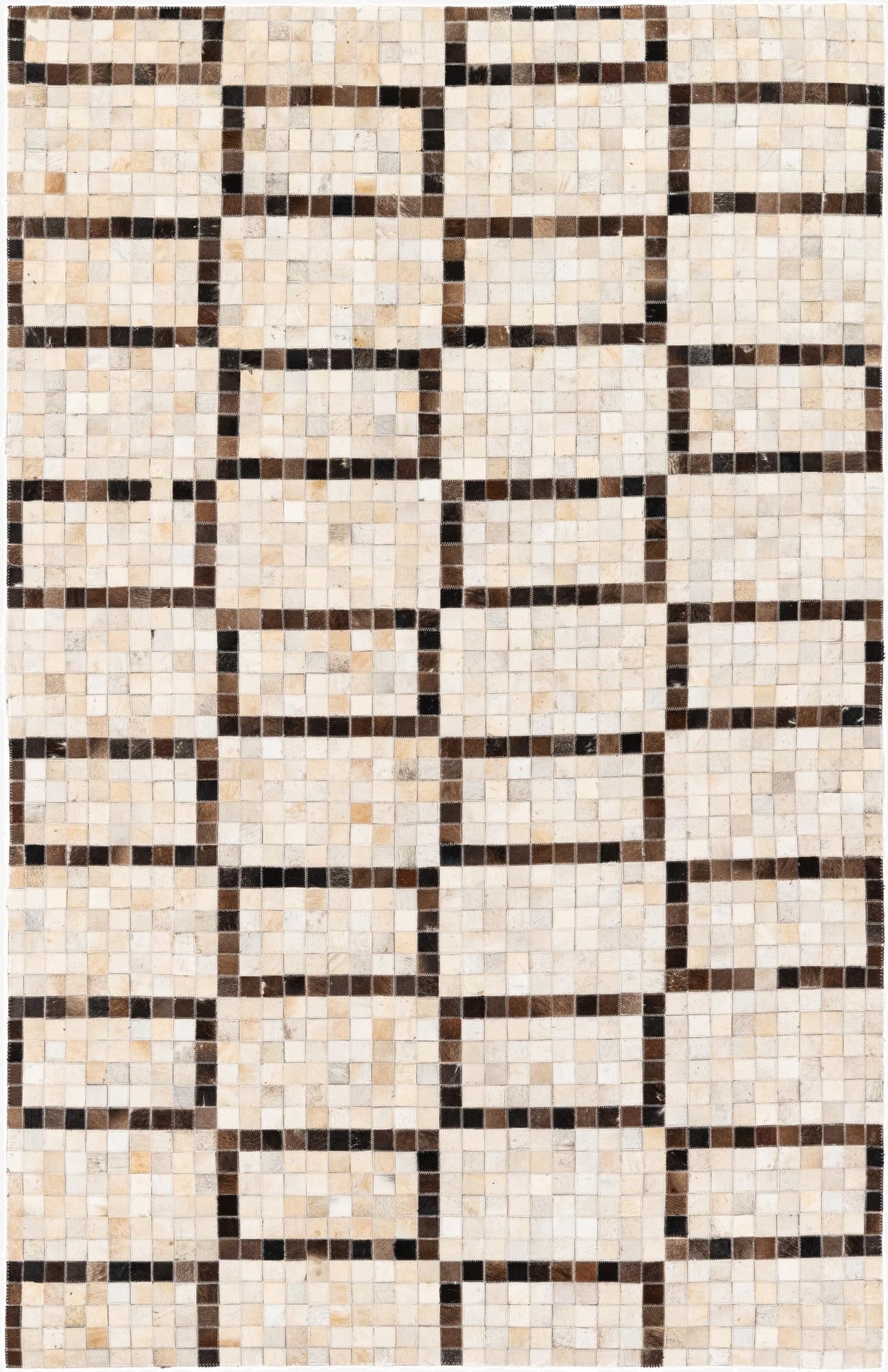  5' 1 x 8' Cowhide Stocks Rug