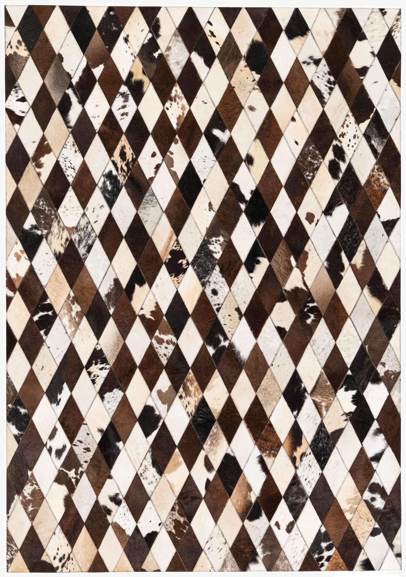  4' 8 x 6' 9 Cowhide Stocks Rug
