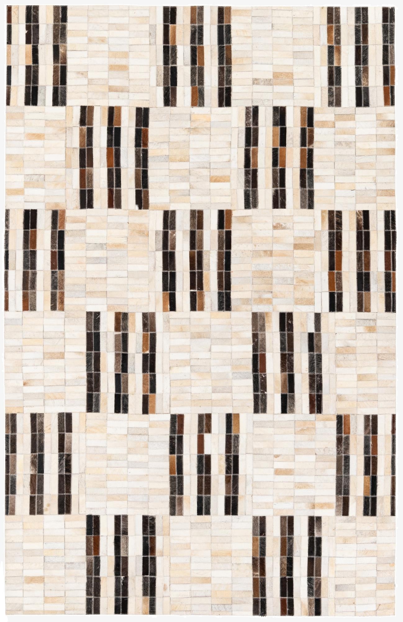  5' x 7' 11 Cowhide Stocks Rug