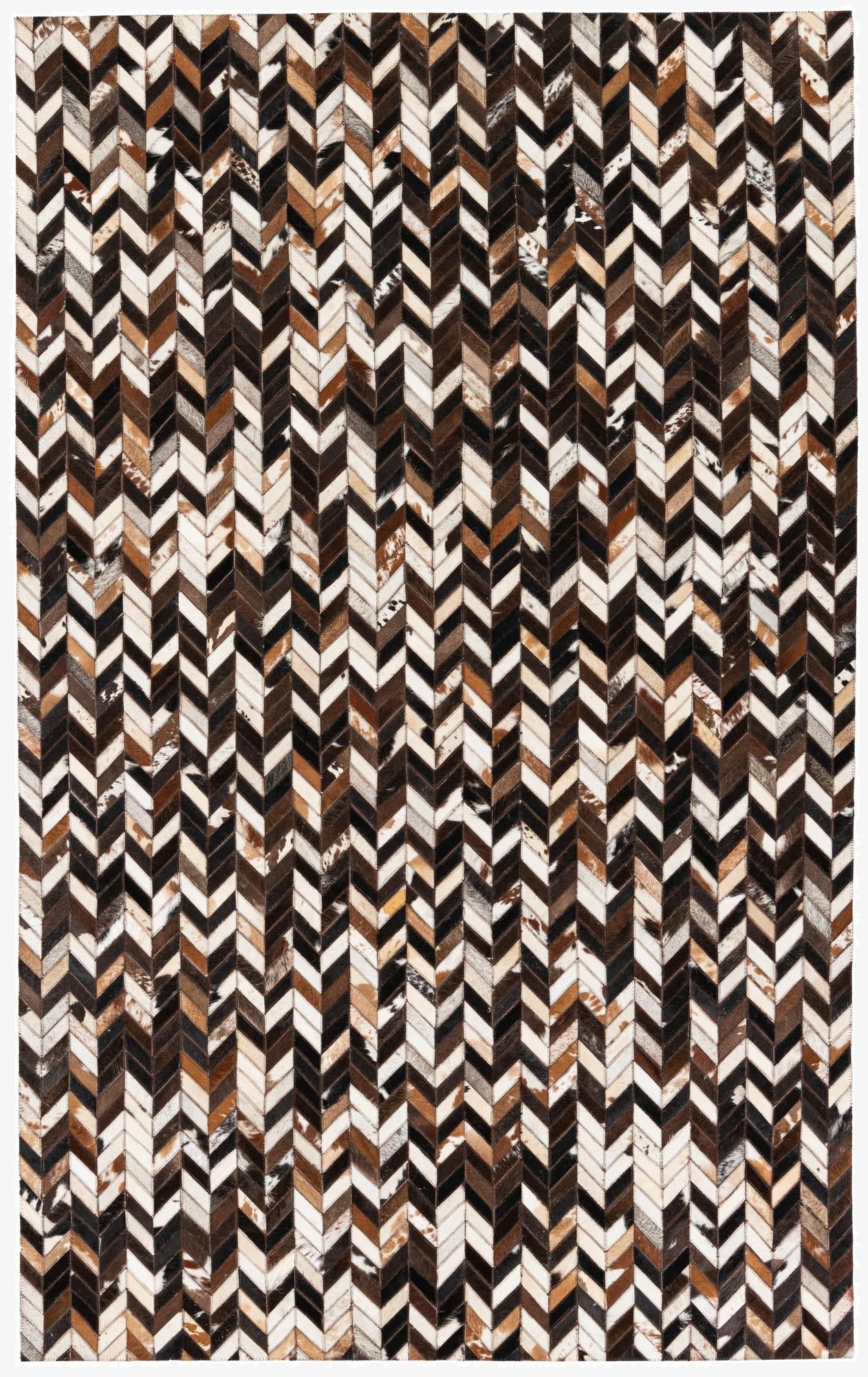  4' 11 x 8' Cowhide Stocks Rug