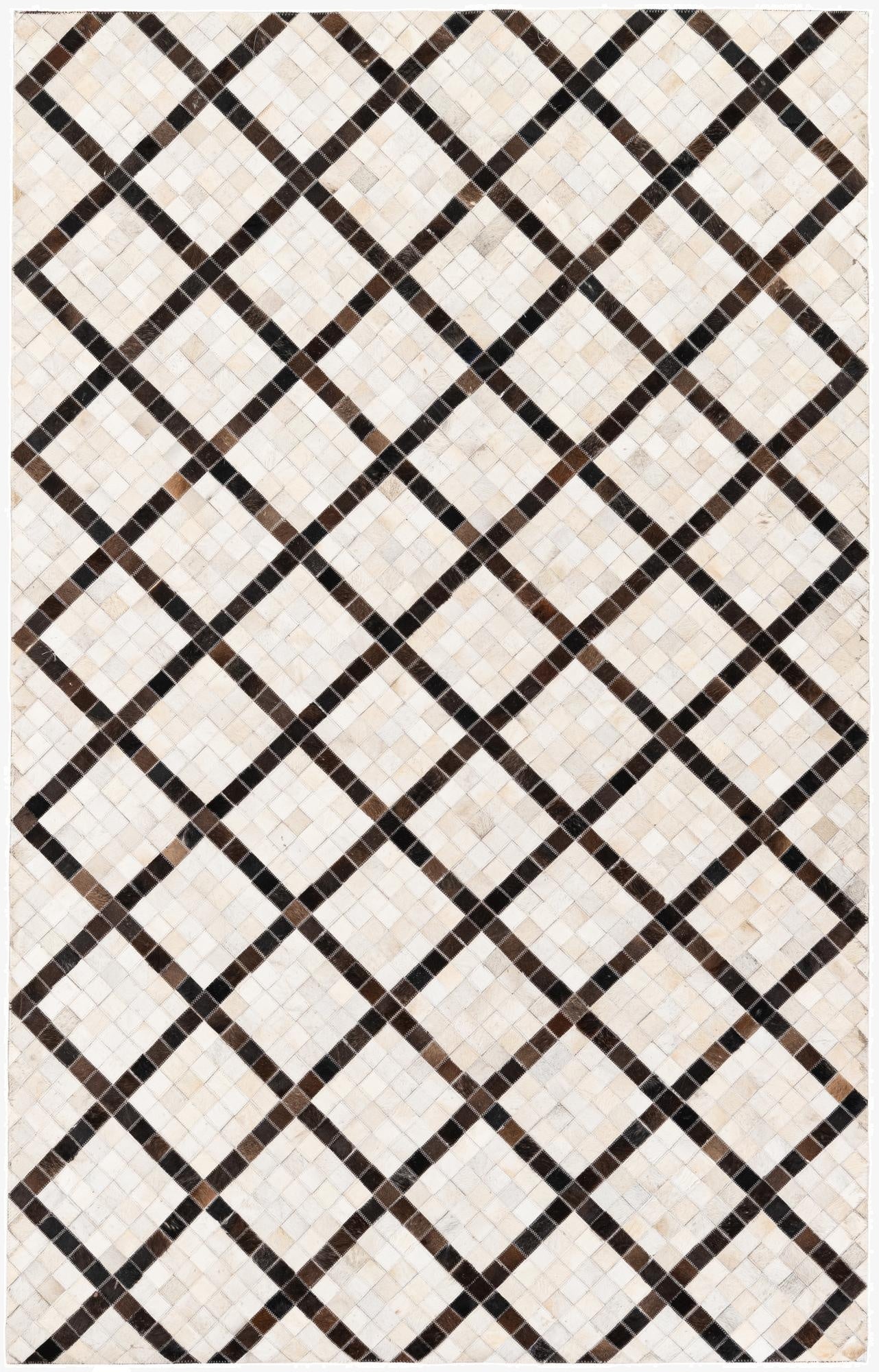  5' x 7' 10 Cowhide Stocks Rug