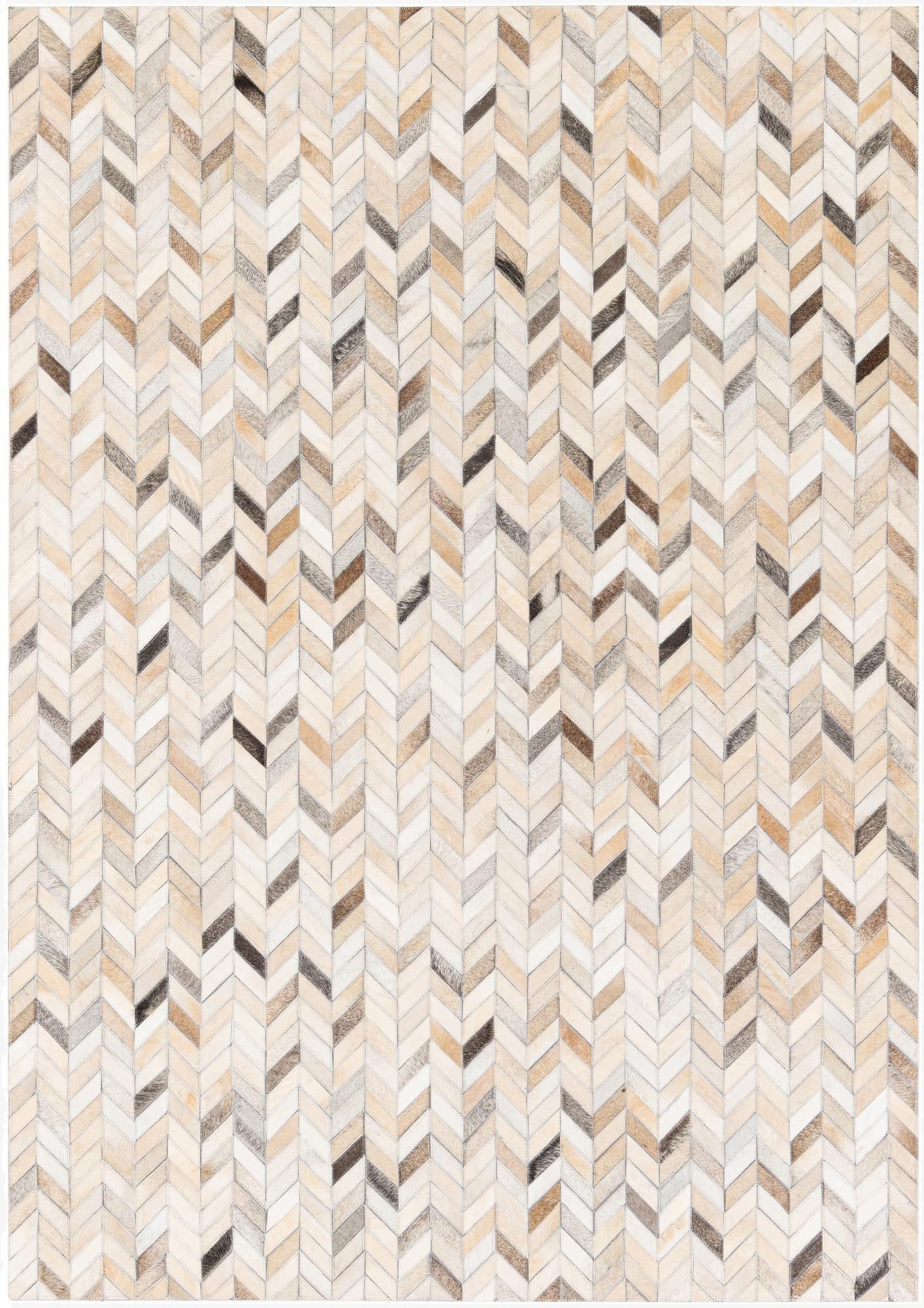  4' 9 x 6' 8 Cowhide Stocks Rug