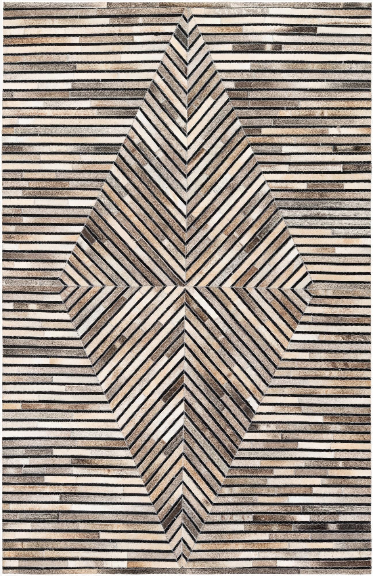  5' 1 x 8' Cowhide Stocks Rug