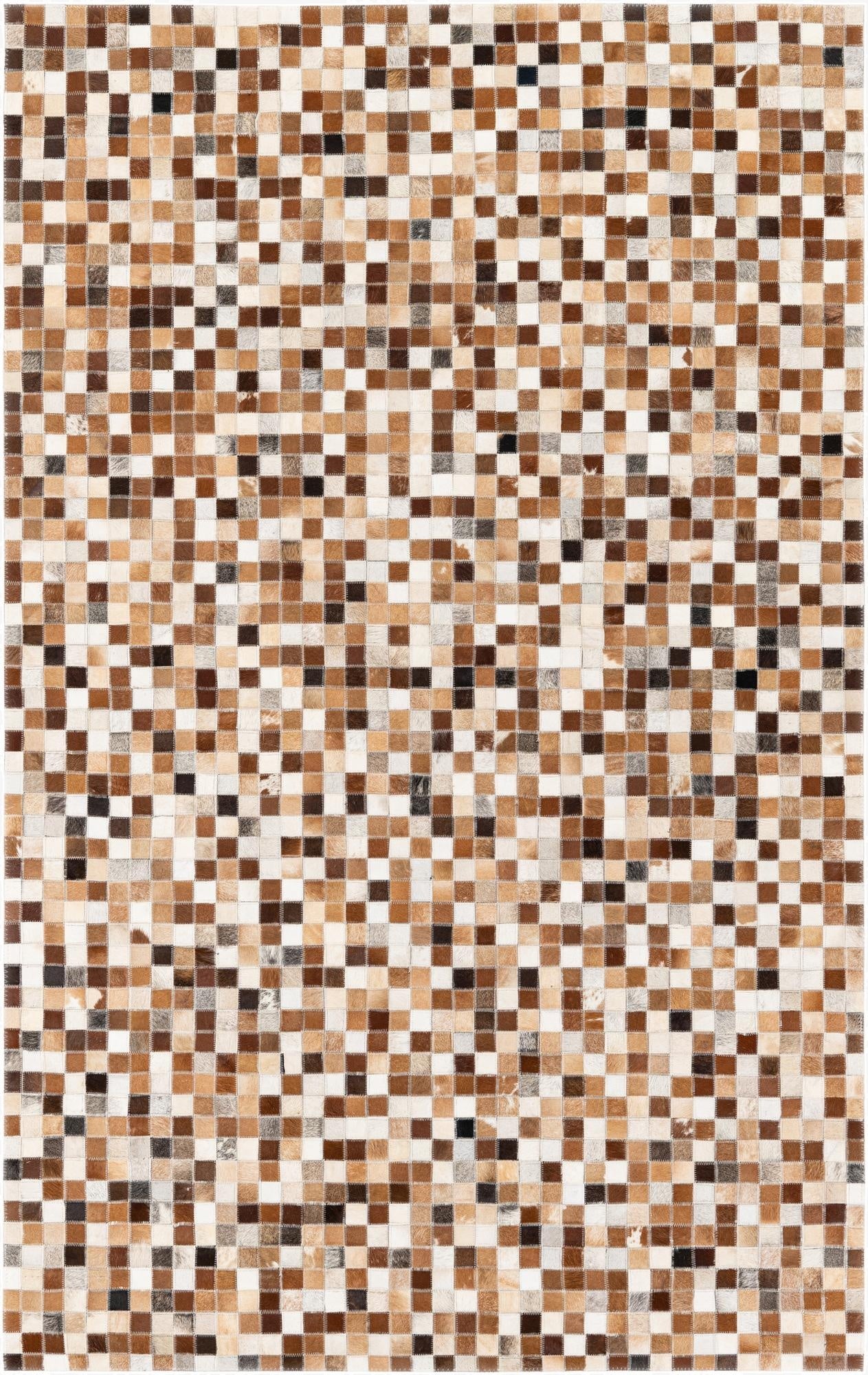  5' x 7' 10 Cowhide Stocks Rug