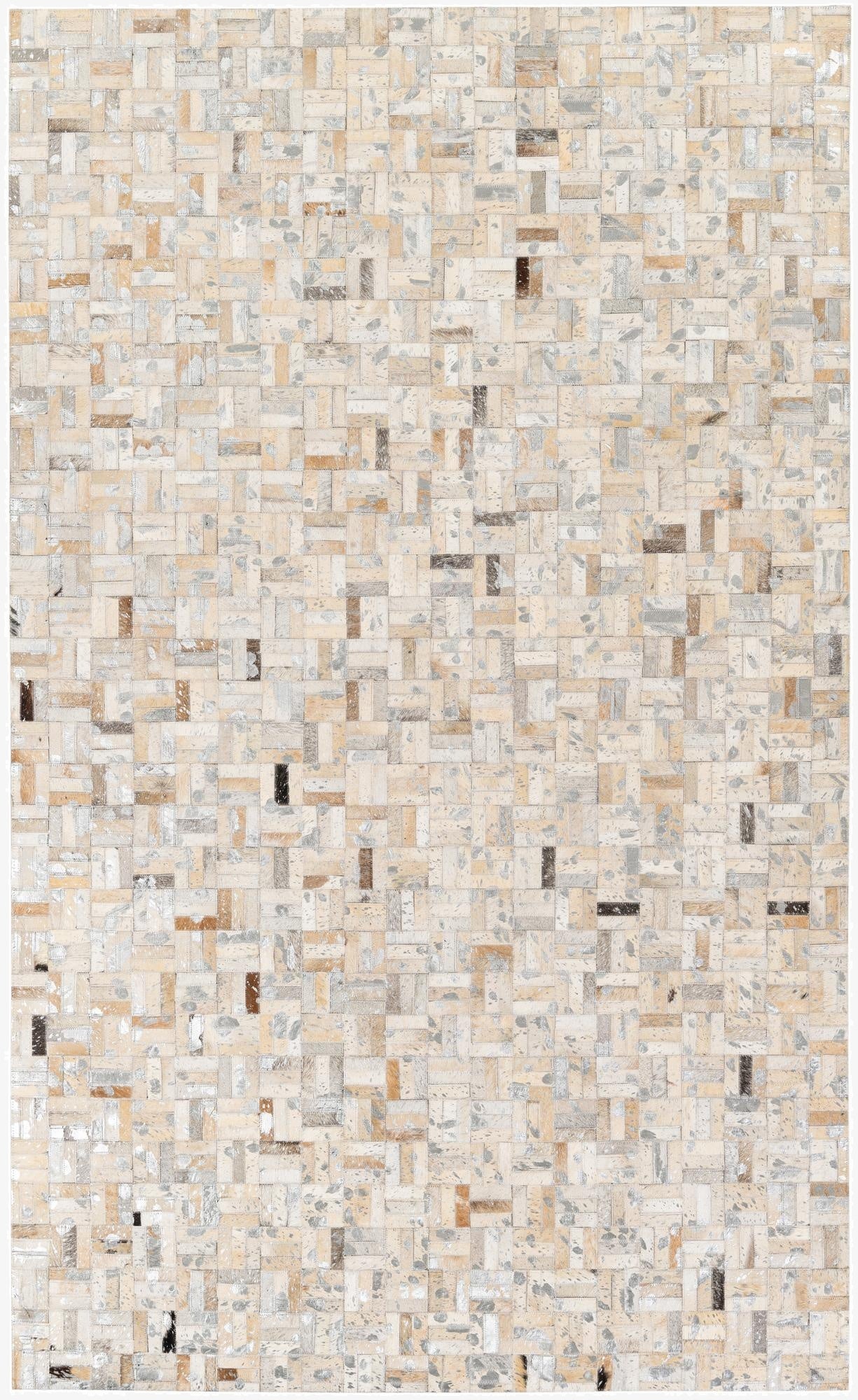  4' 11 x 8' Cowhide Stocks Rug