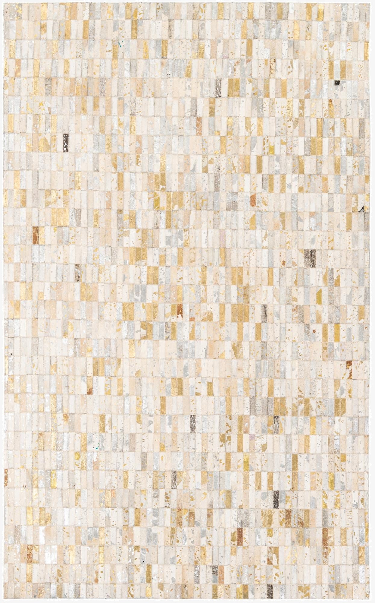  4' 11 x 7' 10 Cowhide Stocks Rug