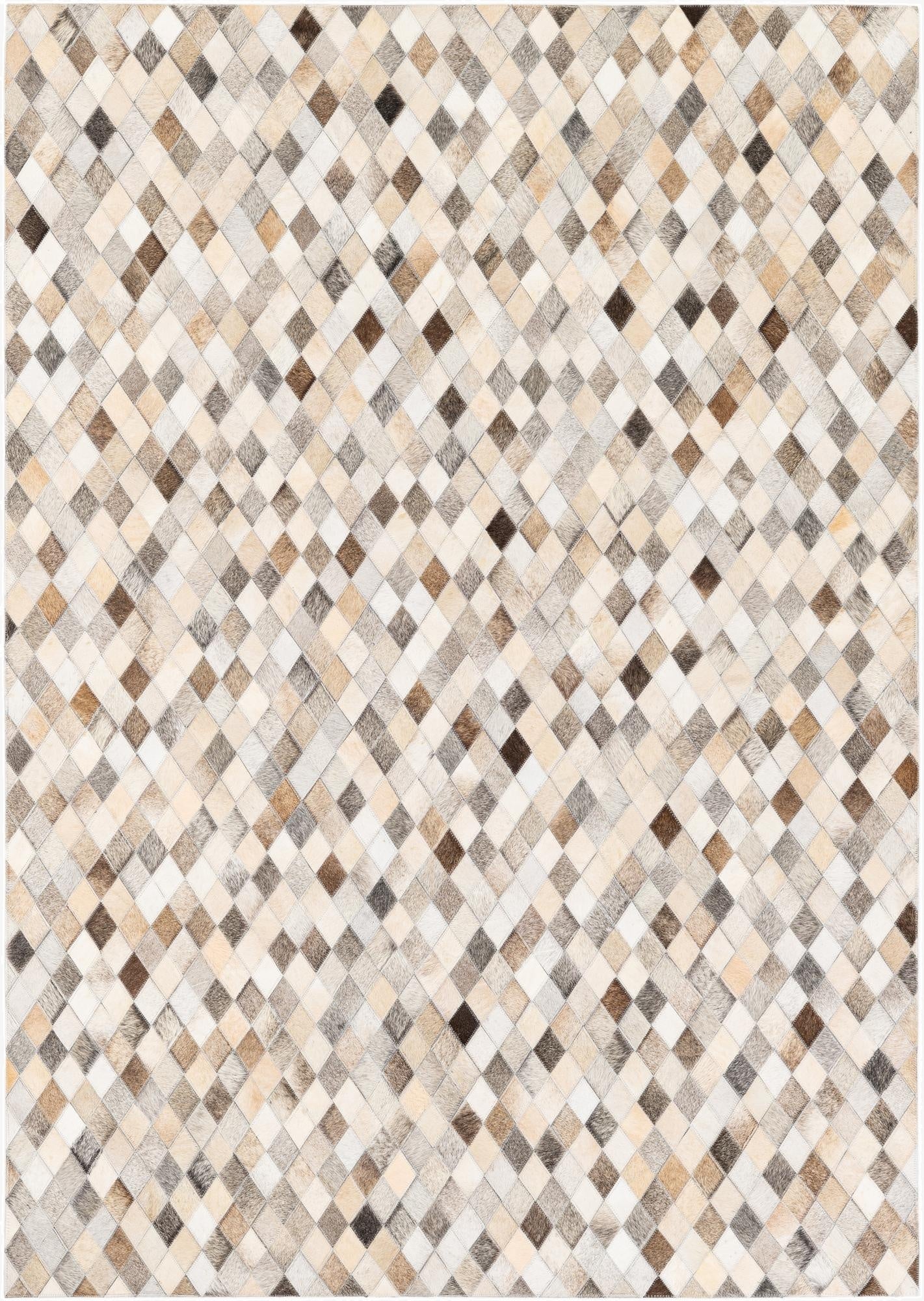  4' 7 x 6' 7 Cowhide Stocks Rug