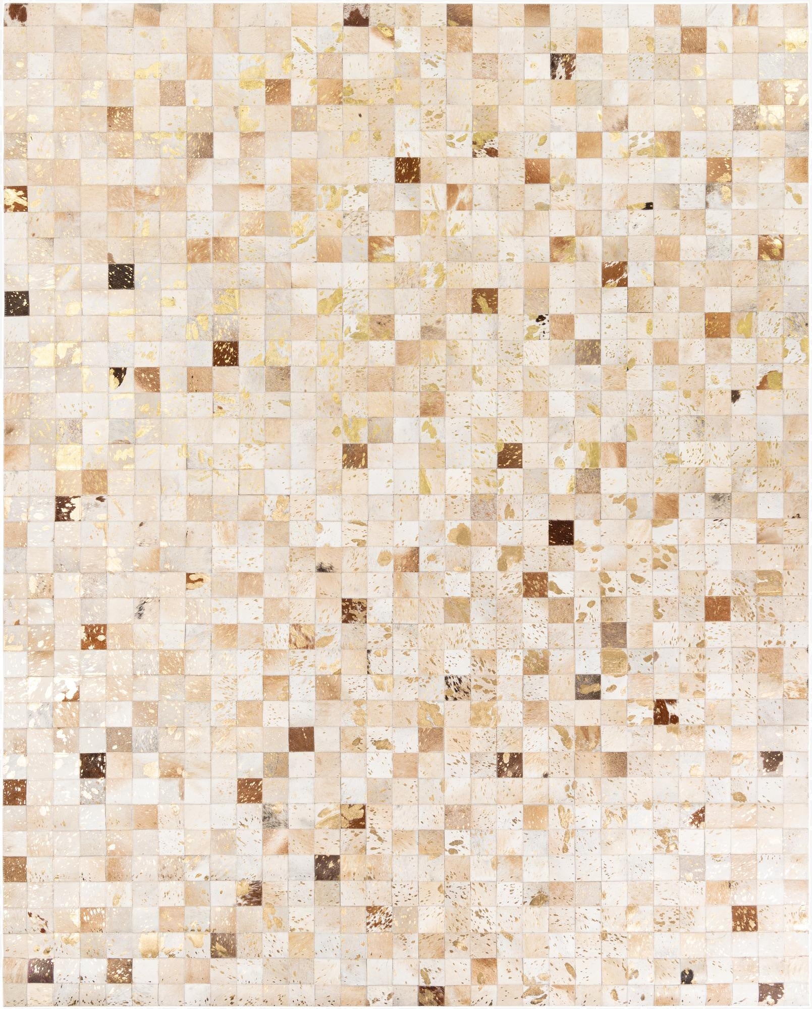  7' 10 x 9' 9 Cowhide Stocks Rug