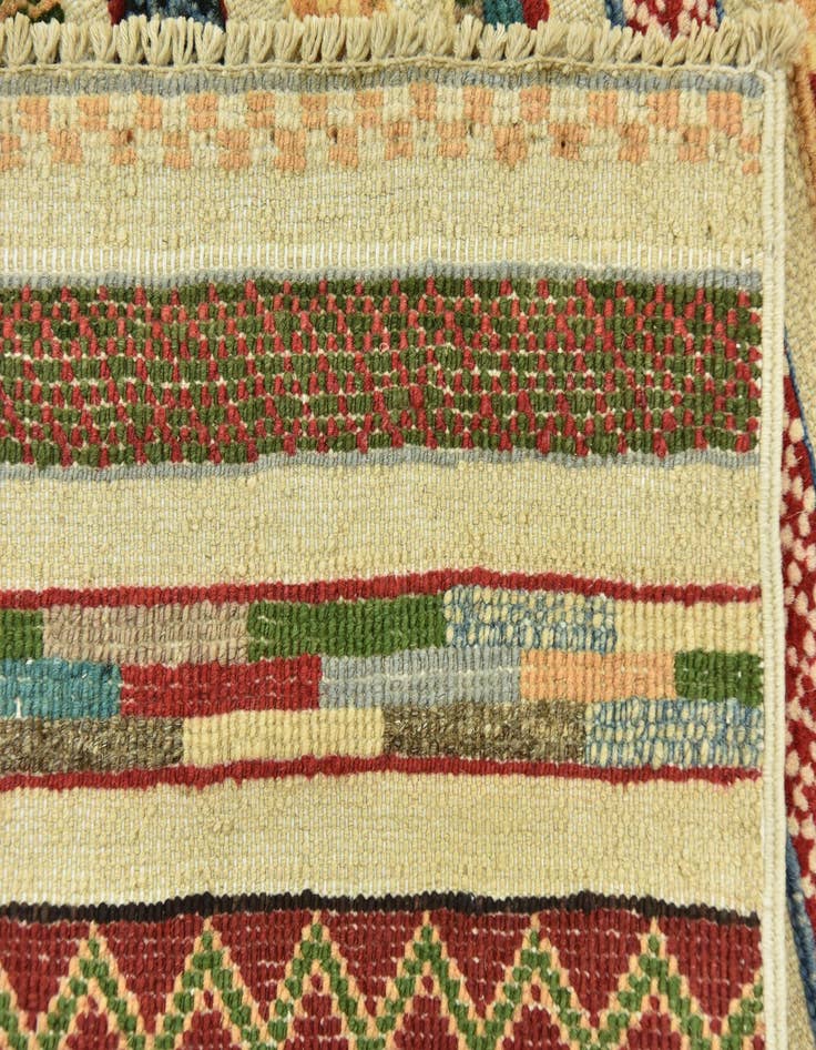 Detail image of  3' 4 x 4' 10  Hand Knotted Darya Rug