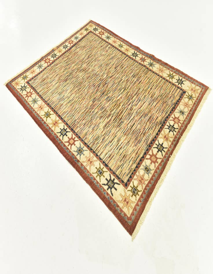 Detail image of  5' 1 x 6' 5  Hand Knotted Darya Oriental Rug