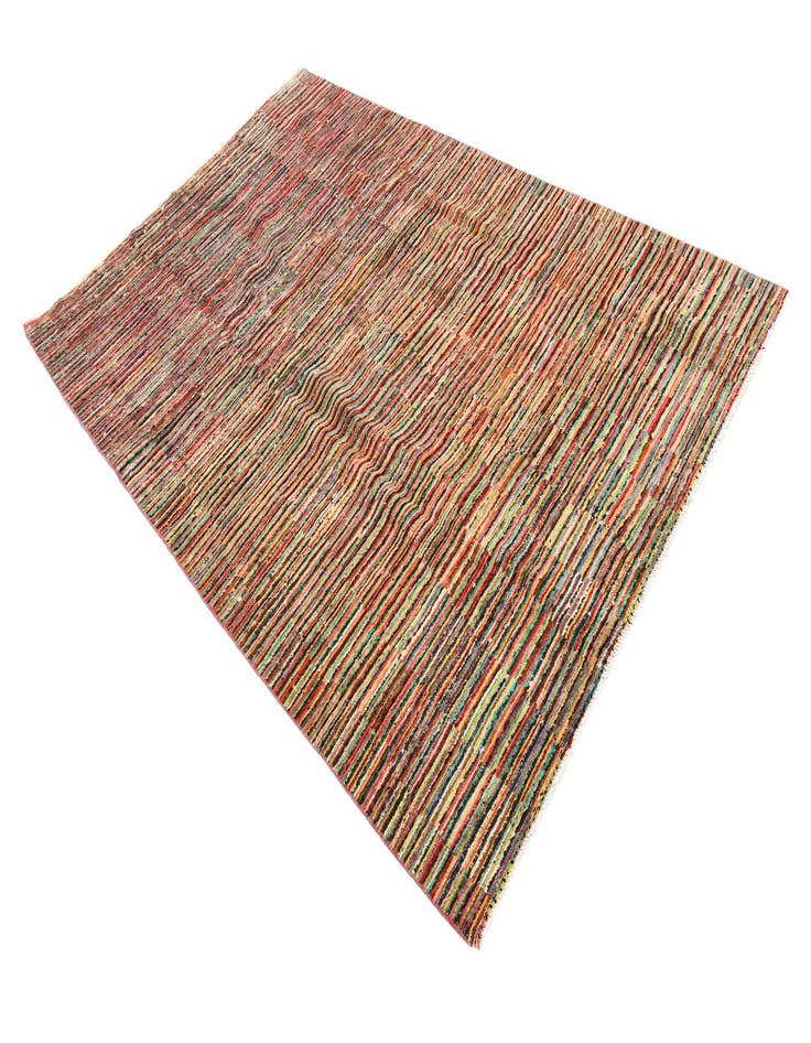 Detail image of  5' 10 x 9'  Hand Knotted Darya Wool Rug