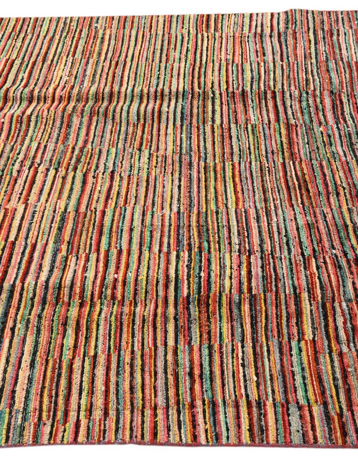 Detail image of  5' 10 x 9'  Hand Knotted Darya Wool Rug