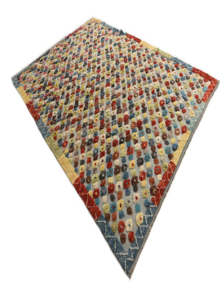 Detail image of  7' 10 x 11'  Hand Knotted Darya Wool Rug