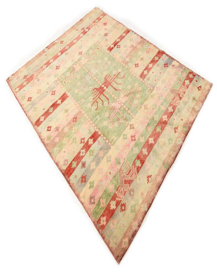 Detail image of  5' 6 x 6' 11  Hand Knotted Darya Wool Rug