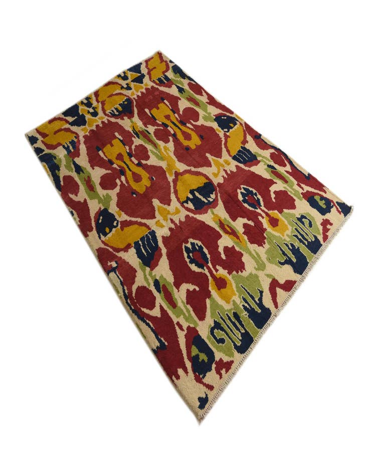 Detail image of  5' 4 x 8'  Hand Knotted Darya Wool Rug