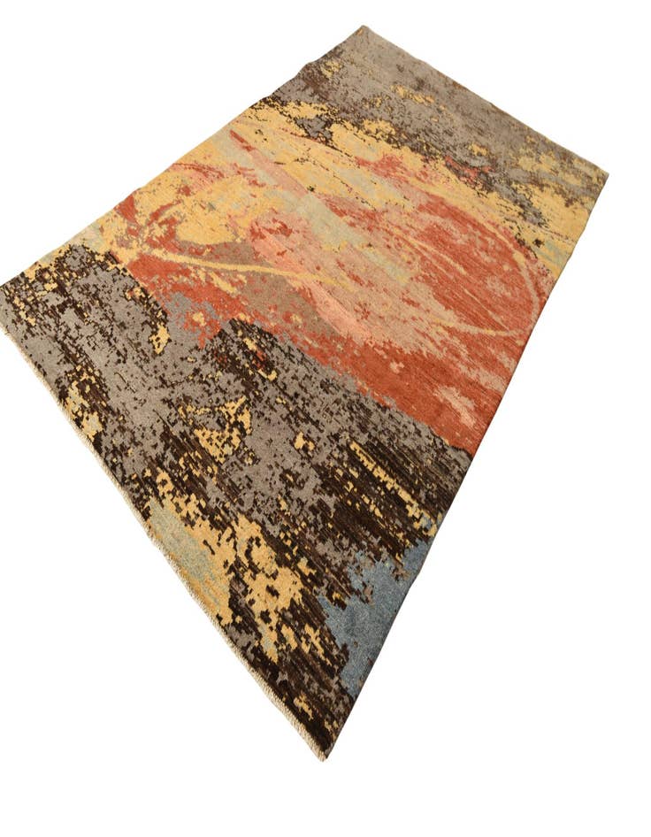 Detail image of  5' 10 x 9' 4  Hand Knotted Darya Wool Rug