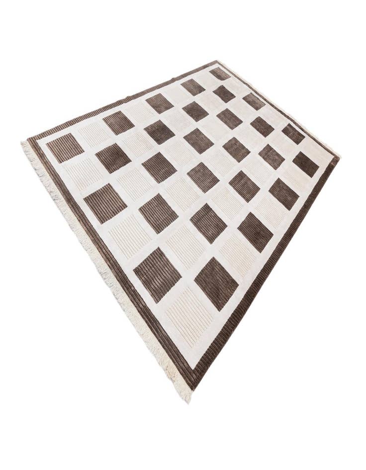 Detail image of  6' 7 x 10'  Hand Knotted Darya Wool Rug