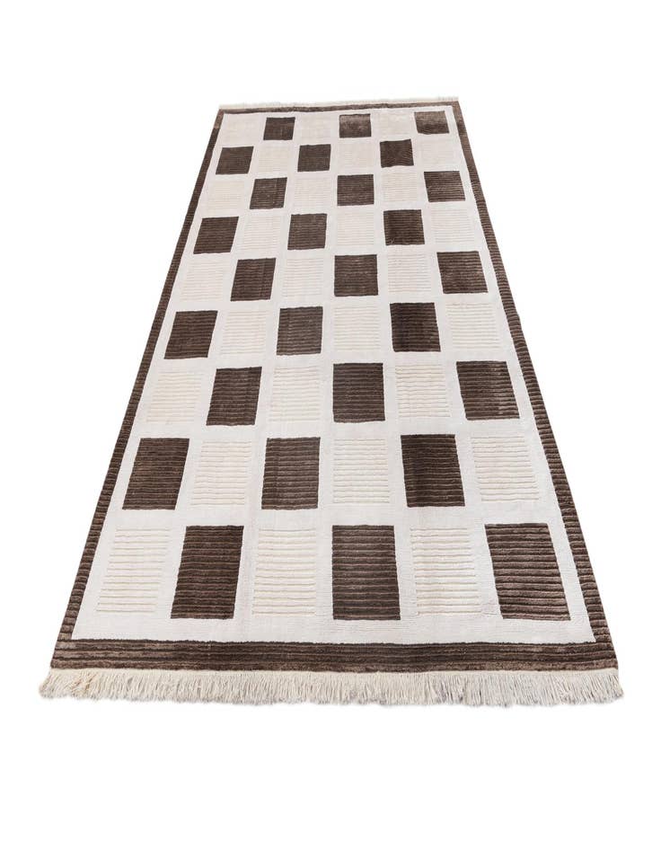 Detail image of  6' 7 x 10'  Hand Knotted Darya Wool Rug