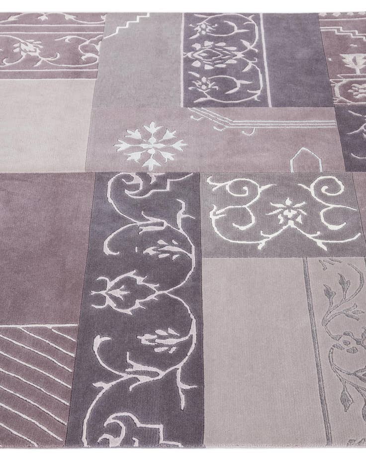 Detail image of  5' 7 x 8'  Hand Knotted Darya Wool Rug