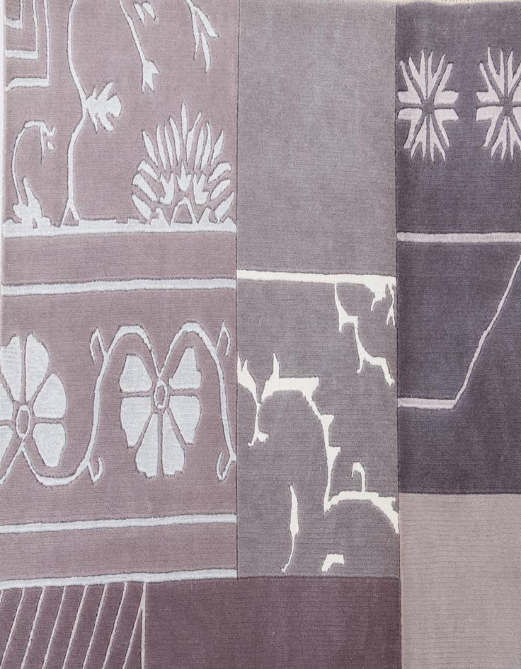 Detail image of  5' 7 x 8'  Hand Knotted Darya Wool Rug