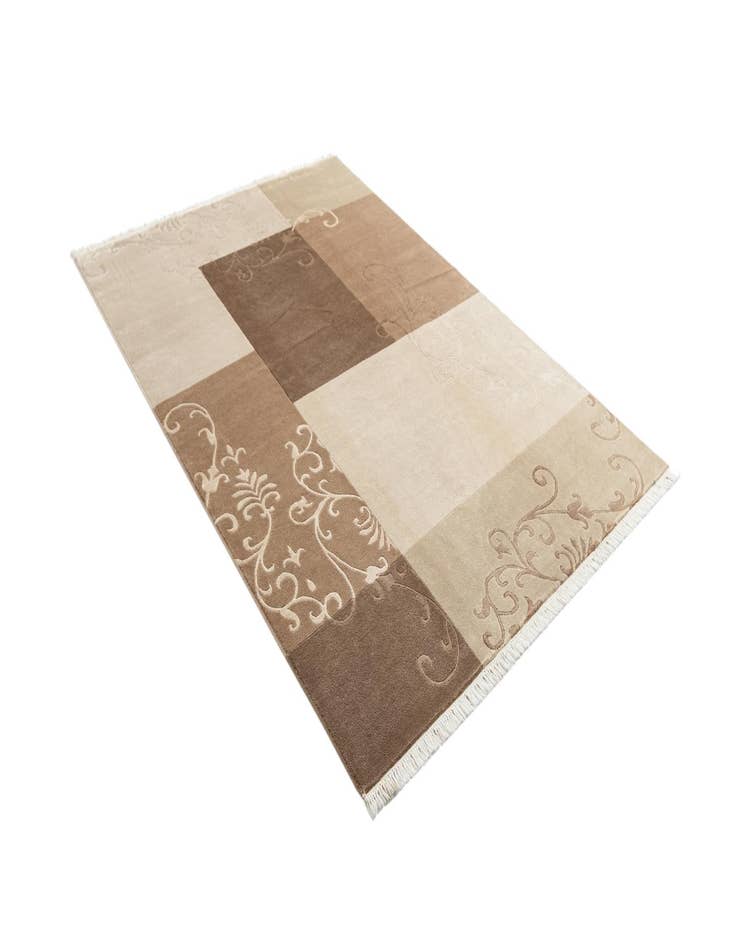 Detail image of  5' 7 x 8'  Hand Knotted Darya Wool Rug