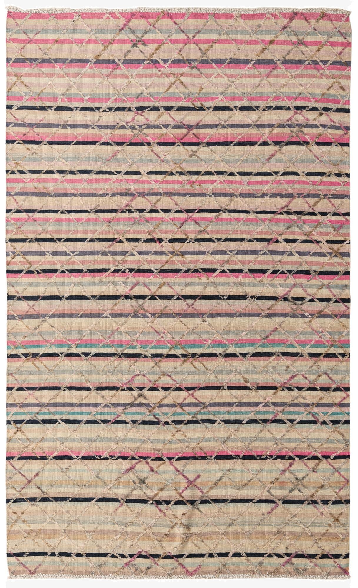  6' 3 x 10' 3  Hand Knotted Darya Wool Rug