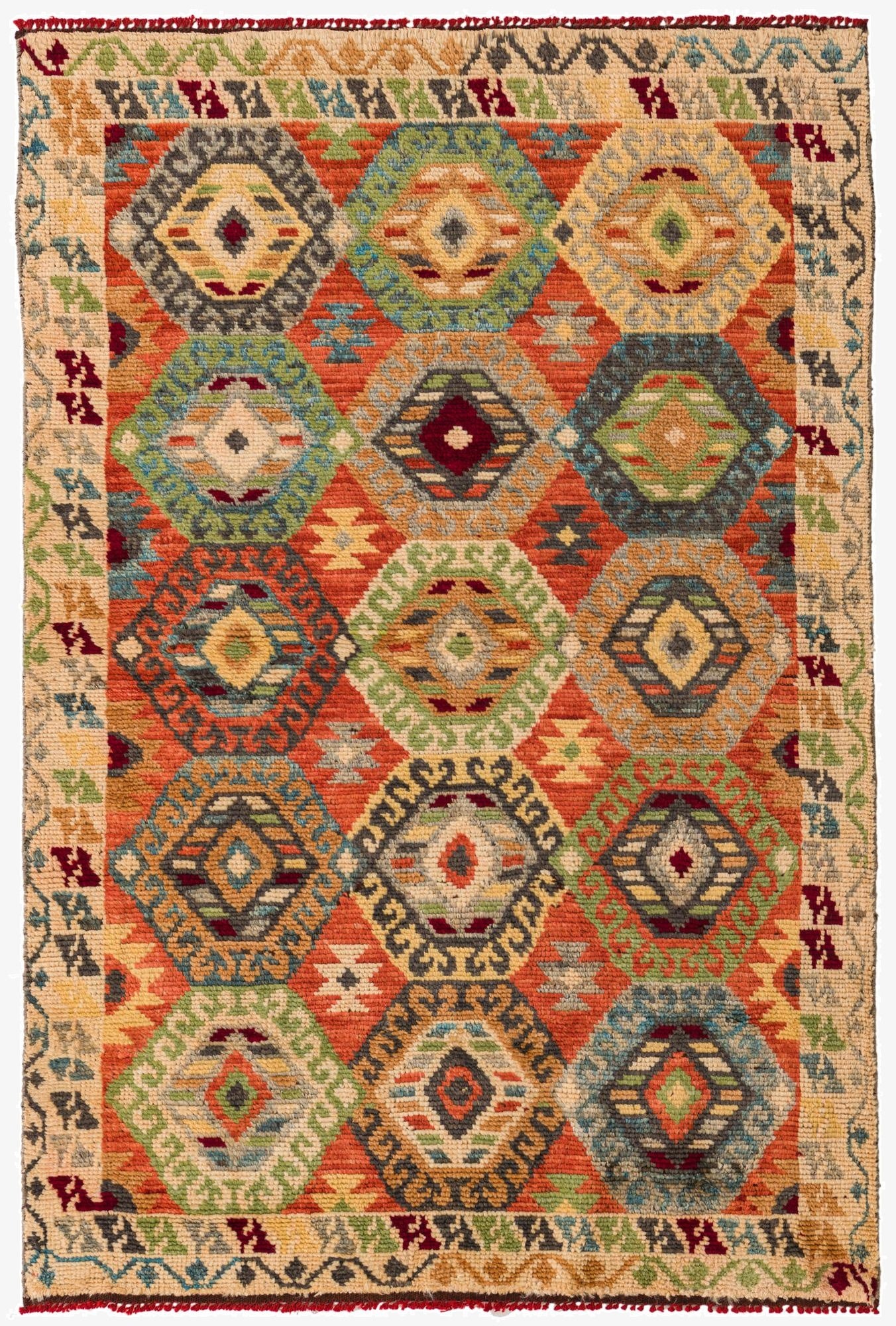  4' 1 x 6' 10  Hand Knotted Darya Wool Rug