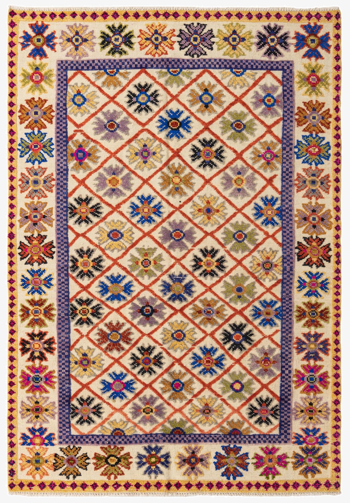  5' 7 x 8' 1  Hand Knotted Darya Wool Rug