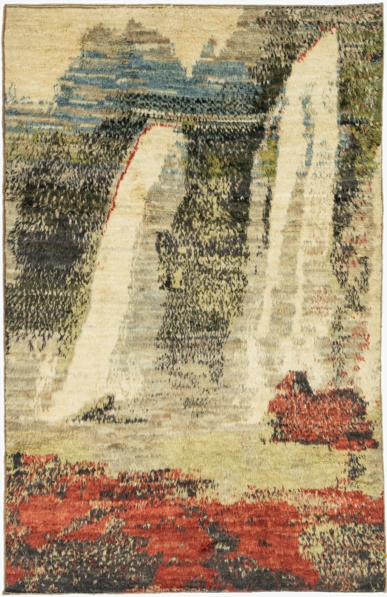 6' 5 x 9' 10  Hand Knotted Darya Wool Rug