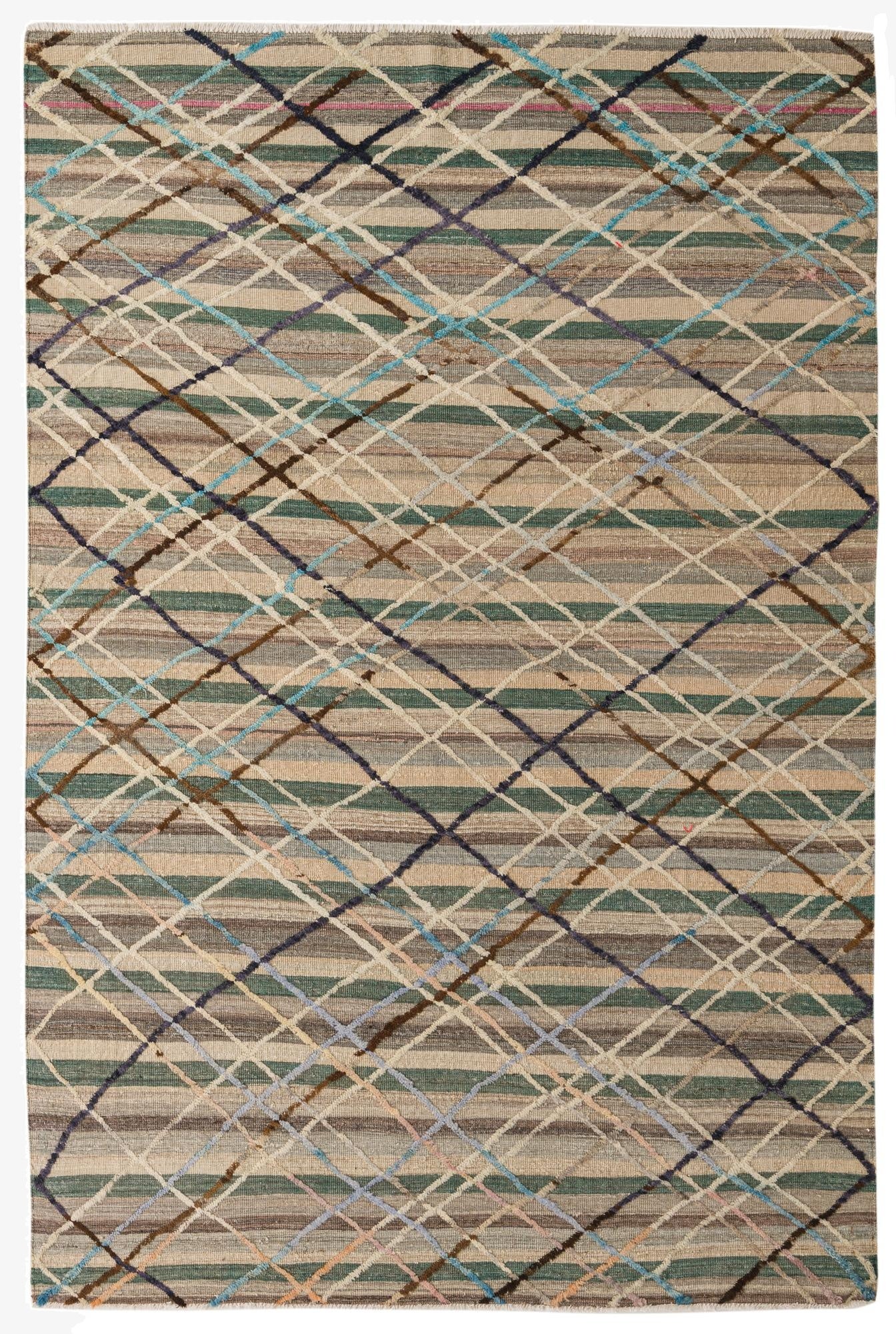  6' 7 x 9' 6  Hand Knotted Darya Wool Rug