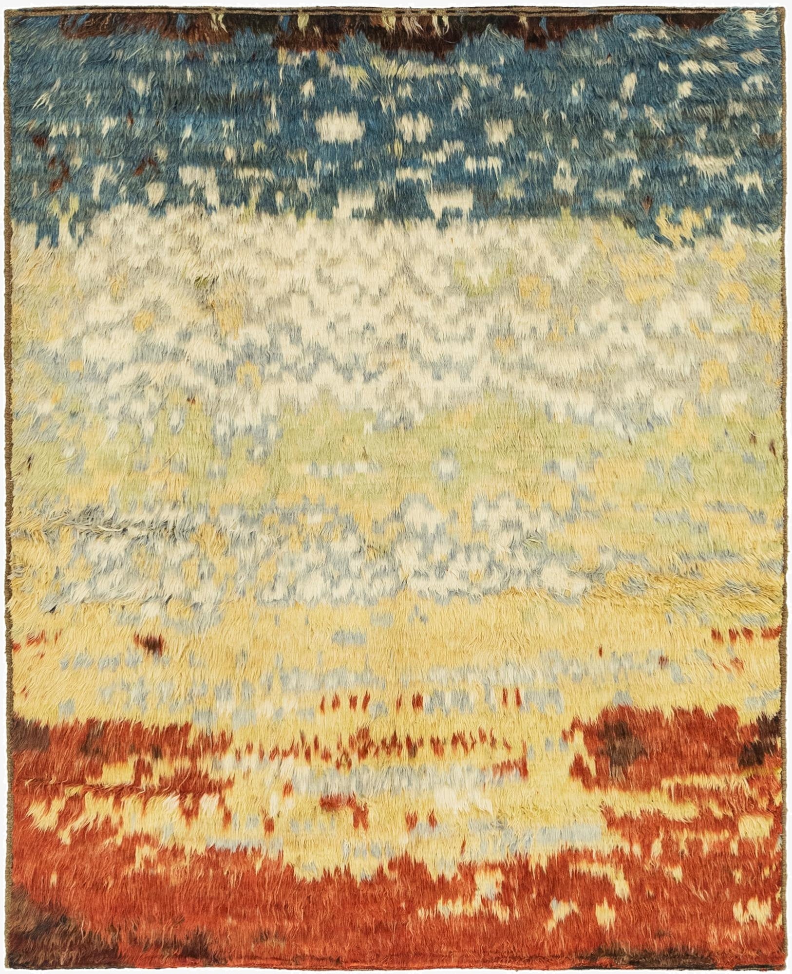  5' x 6' 4  Hand Knotted Darya Wool Rug