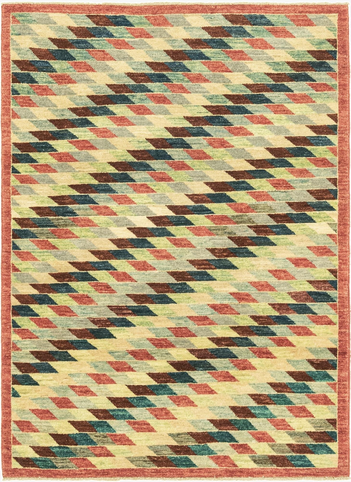  4' 1 x 5' 9  Hand Knotted Darya Oriental Rug