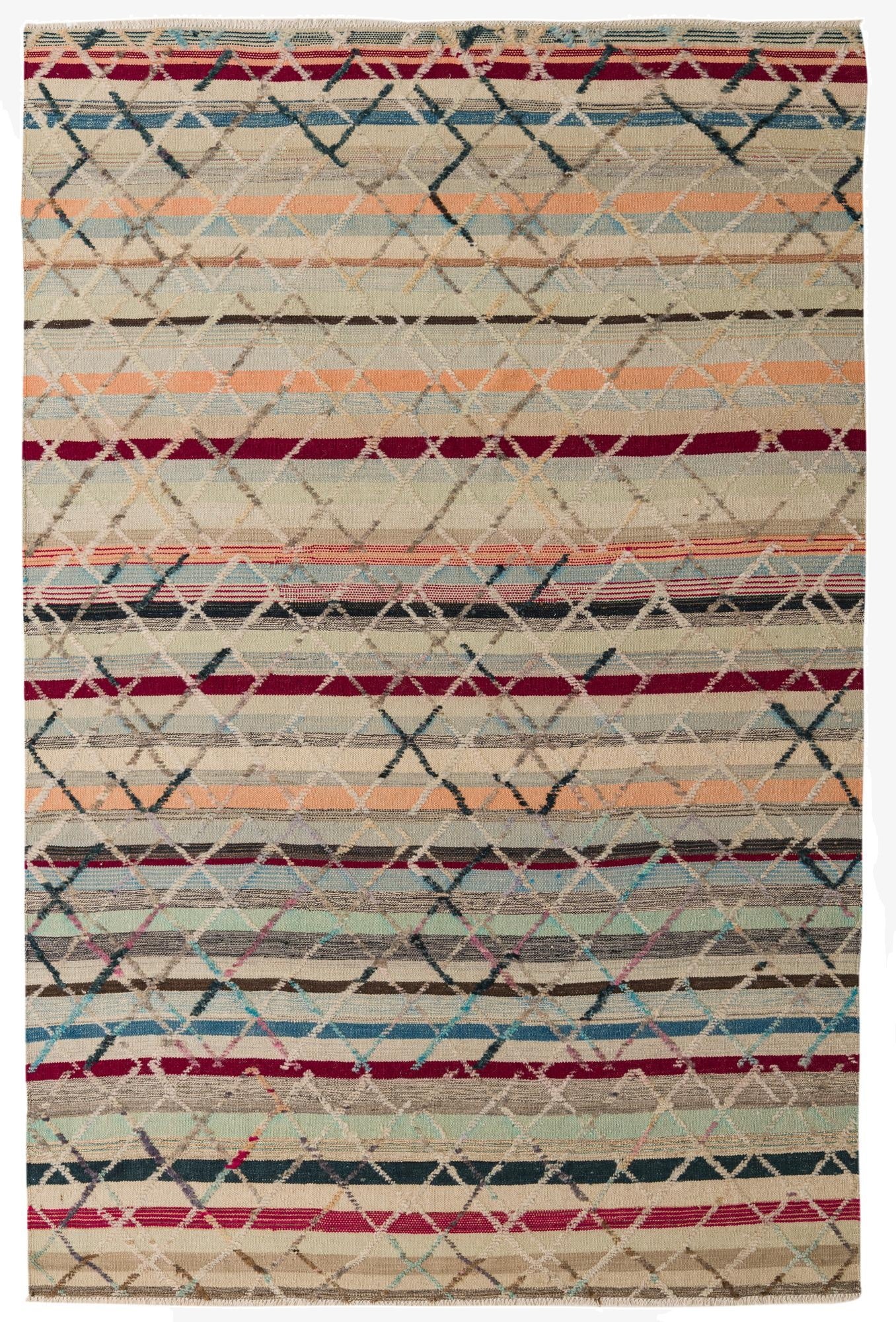  6' 5 x 9' 9  Hand Knotted Darya Wool Rug