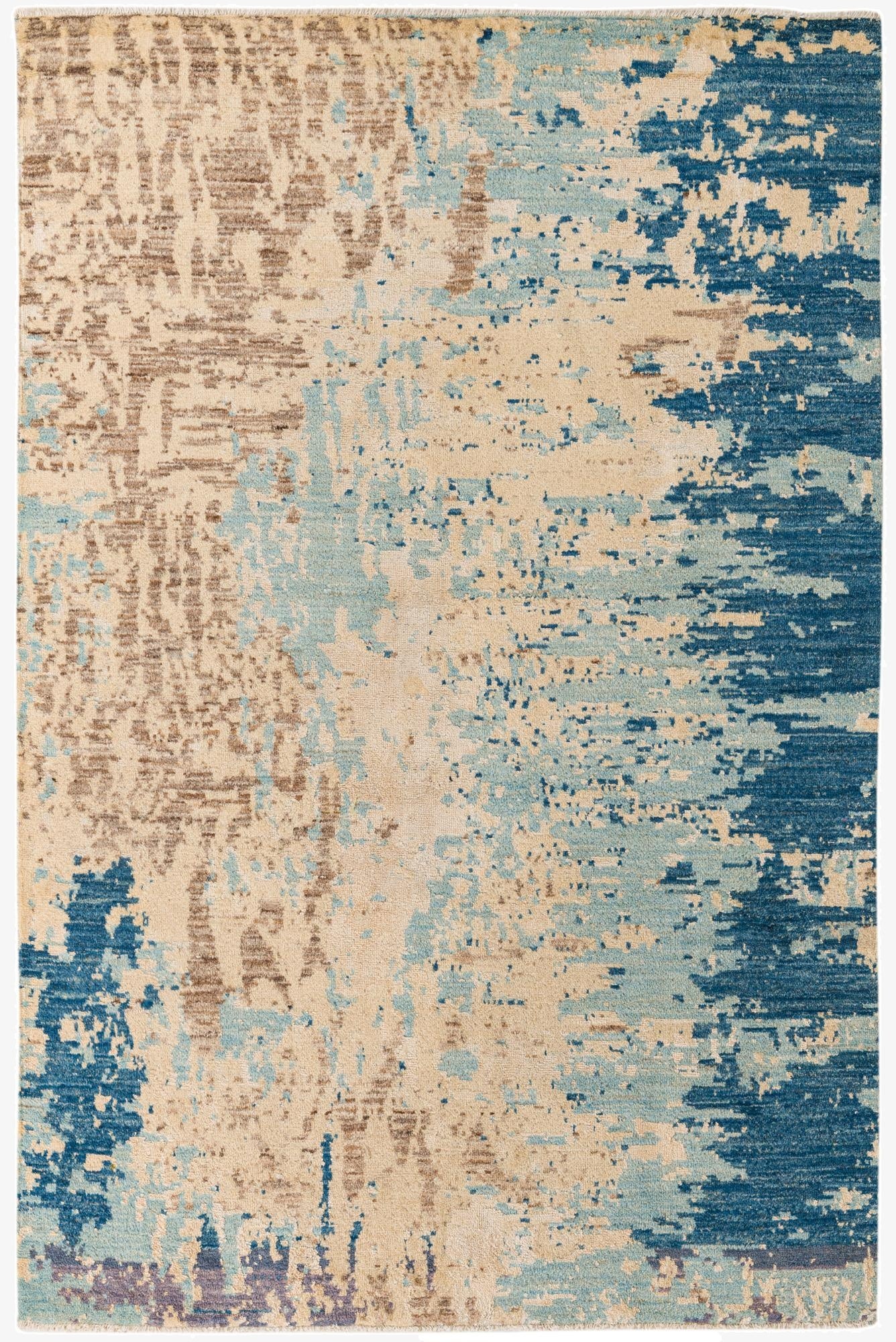  6' 2 x 9' 4  Hand Knotted Darya Rug