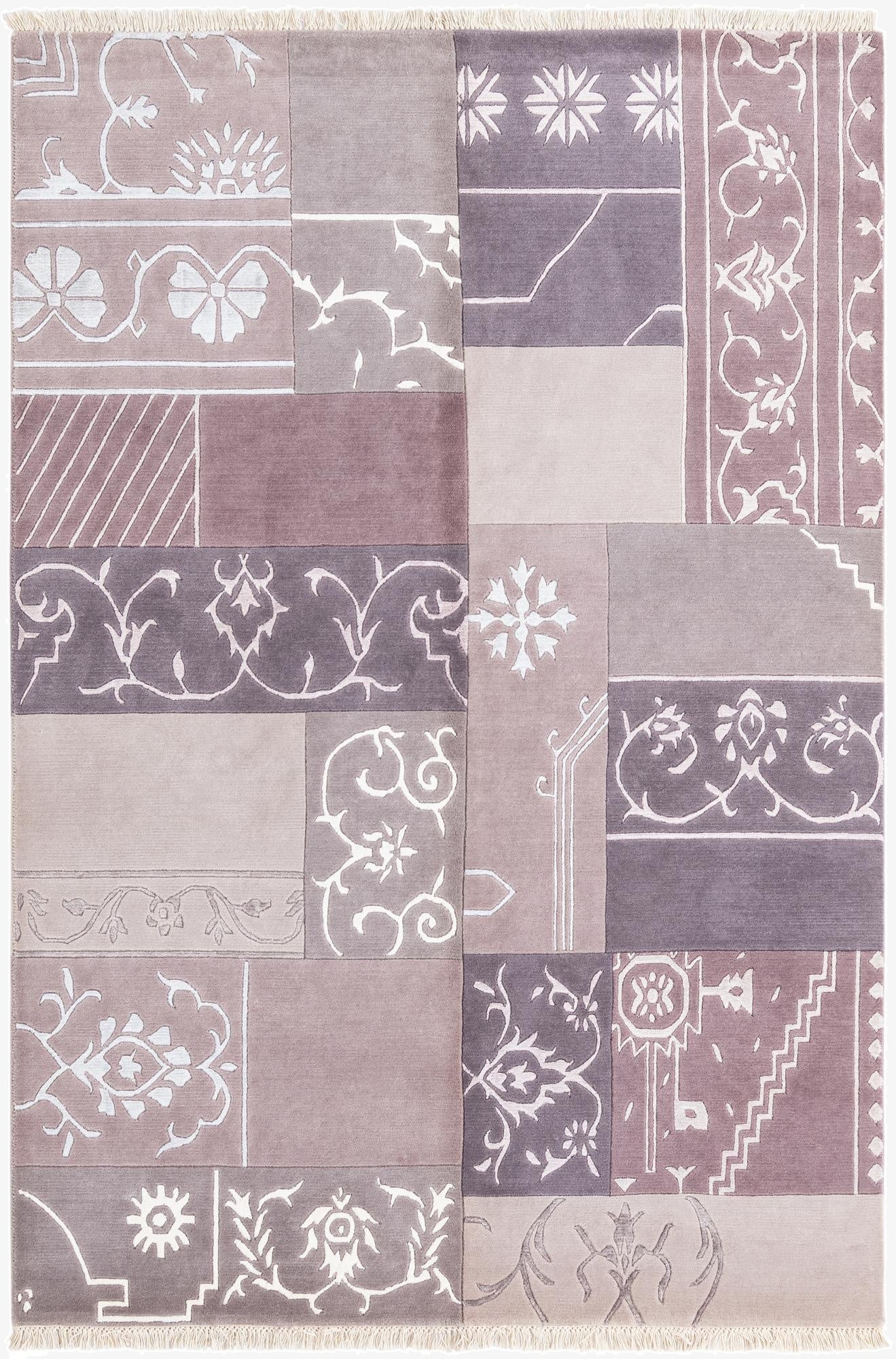  4' 7 x 6' 9  Hand Knotted Darya Wool Rug