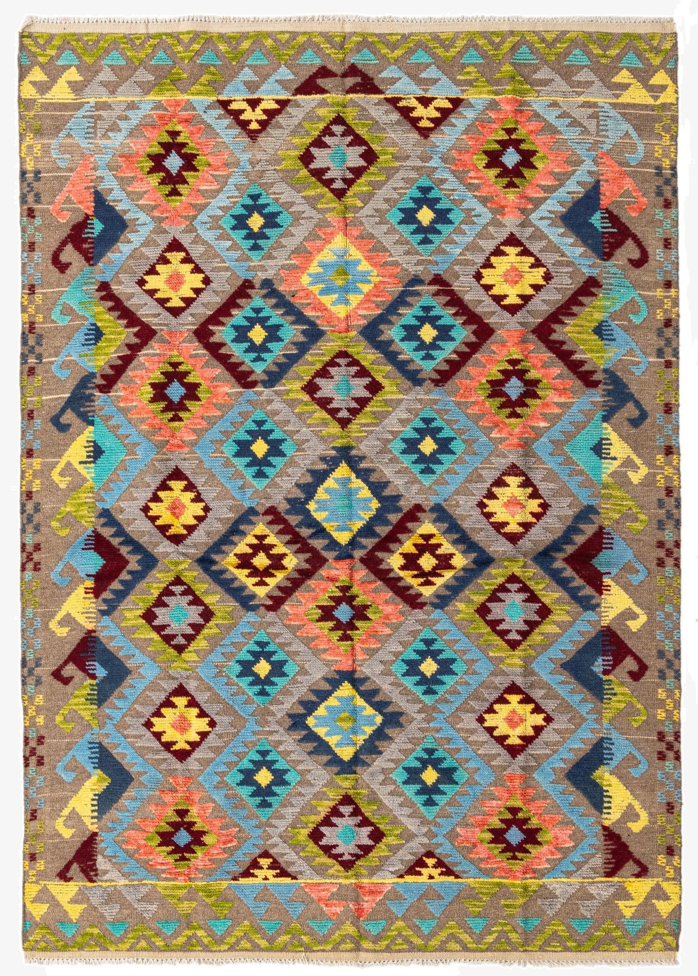  5' 11 x 8' 6  Hand Knotted Darya Wool Rug